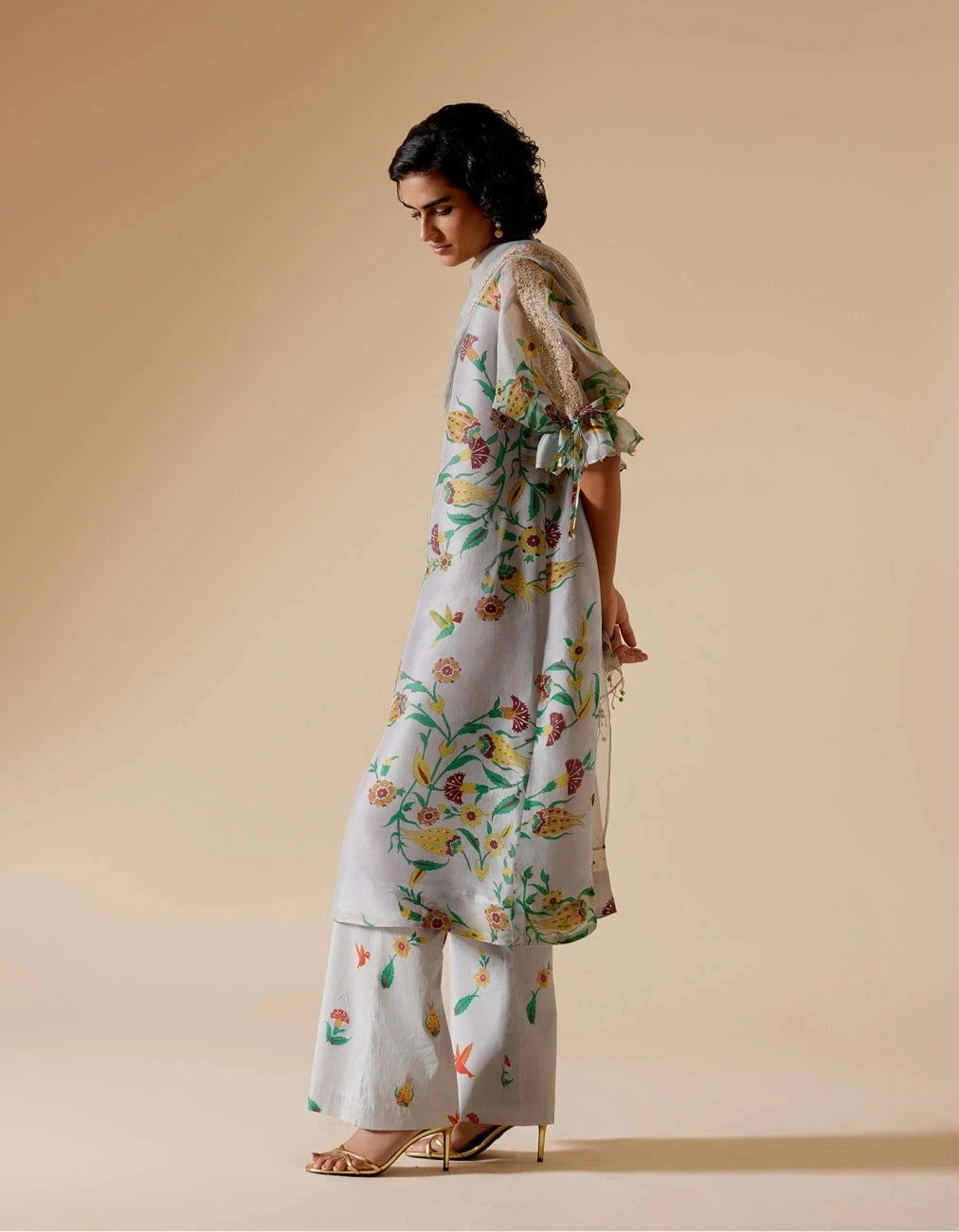 Bunka Bia Grey Printed Tunic Set - Pallodstore