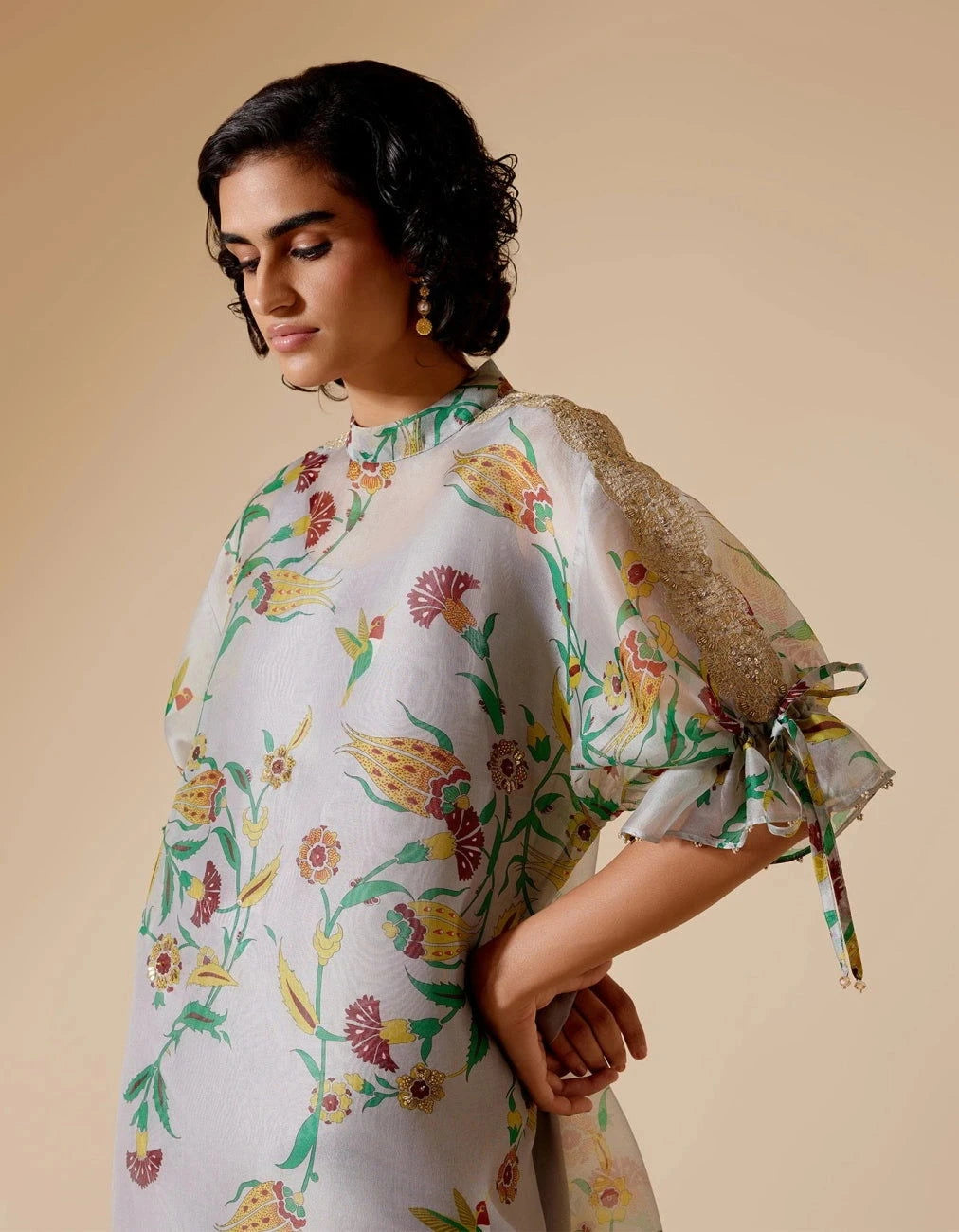 Bunka Bia Grey Printed Tunic Set - Pallodstore