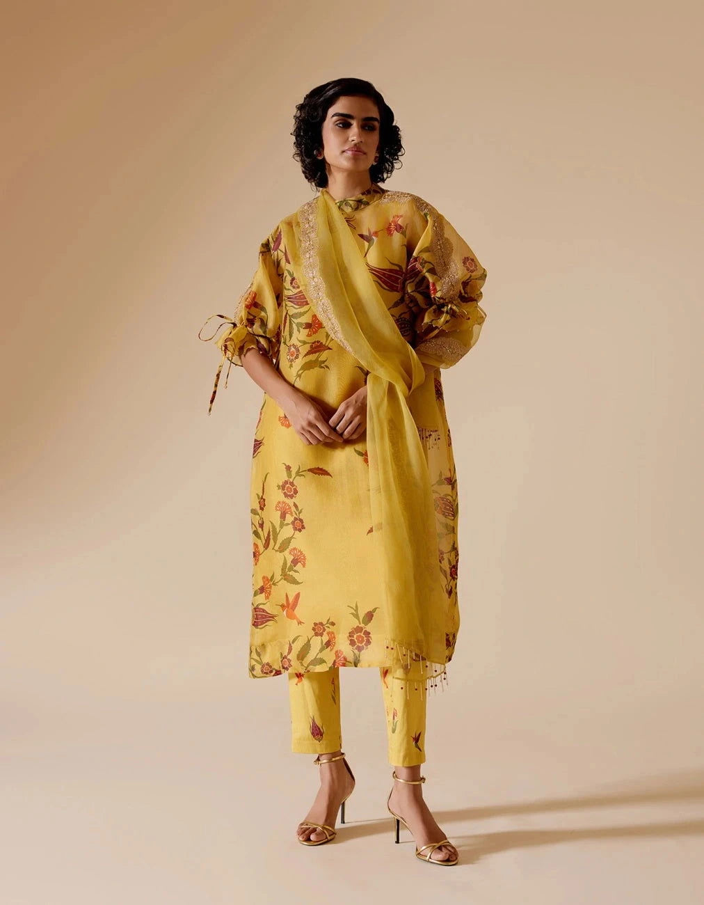 Bunka Bia Tunic In Yellow Print - Pallodstore