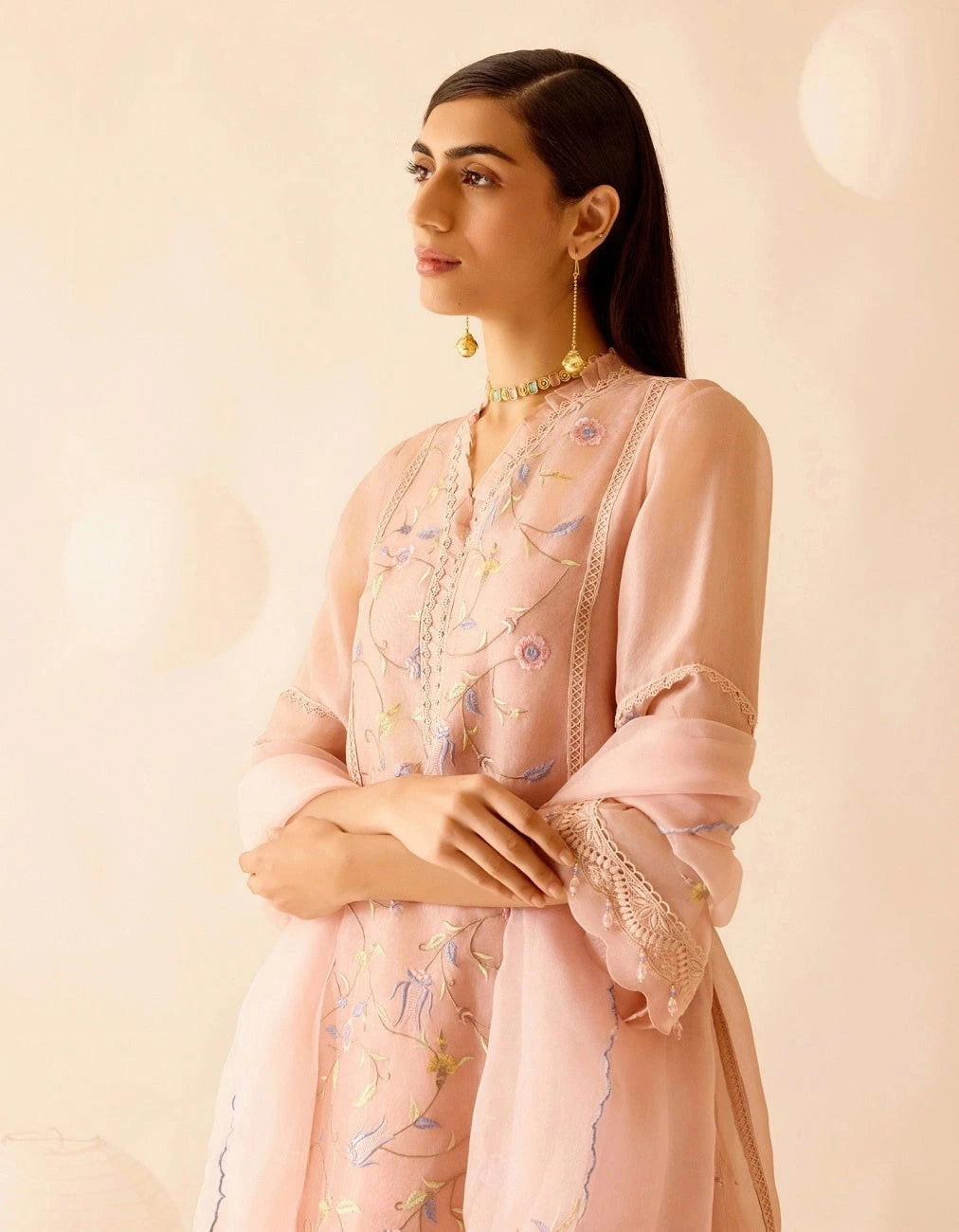 Bunka Farida Pink Kurta Set - Pallodstore