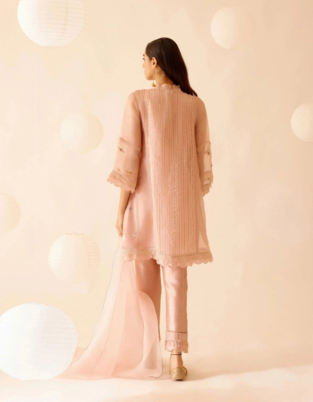 Bunka Farida Pink Kurta Set - Pallodstore