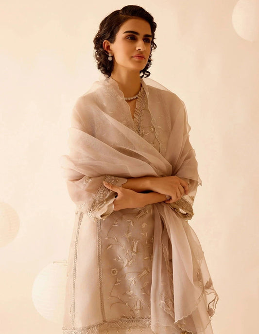 Bunka Farida Sand Kurta Set - Pallodstore