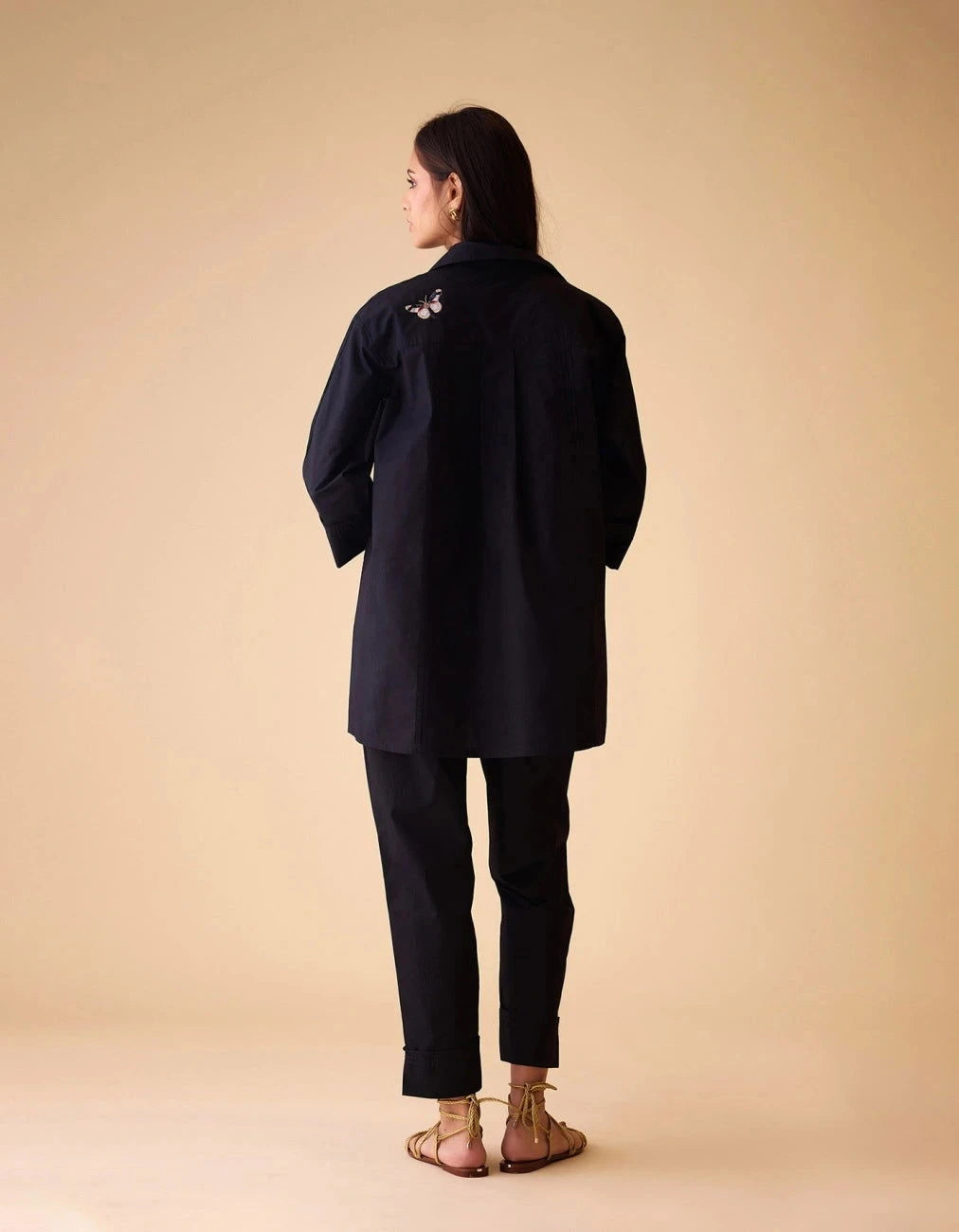 Bunka Neela Black Tunic Set - Pallodstore