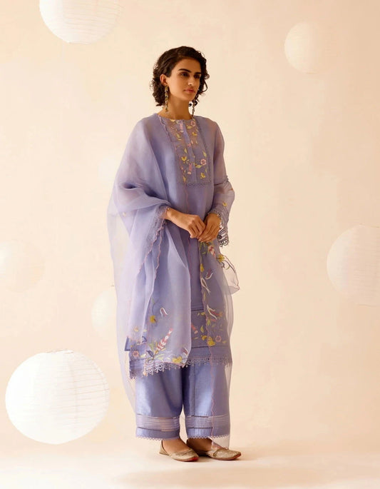 Bunka Samya Lilac Kurta Set - Pallodstore