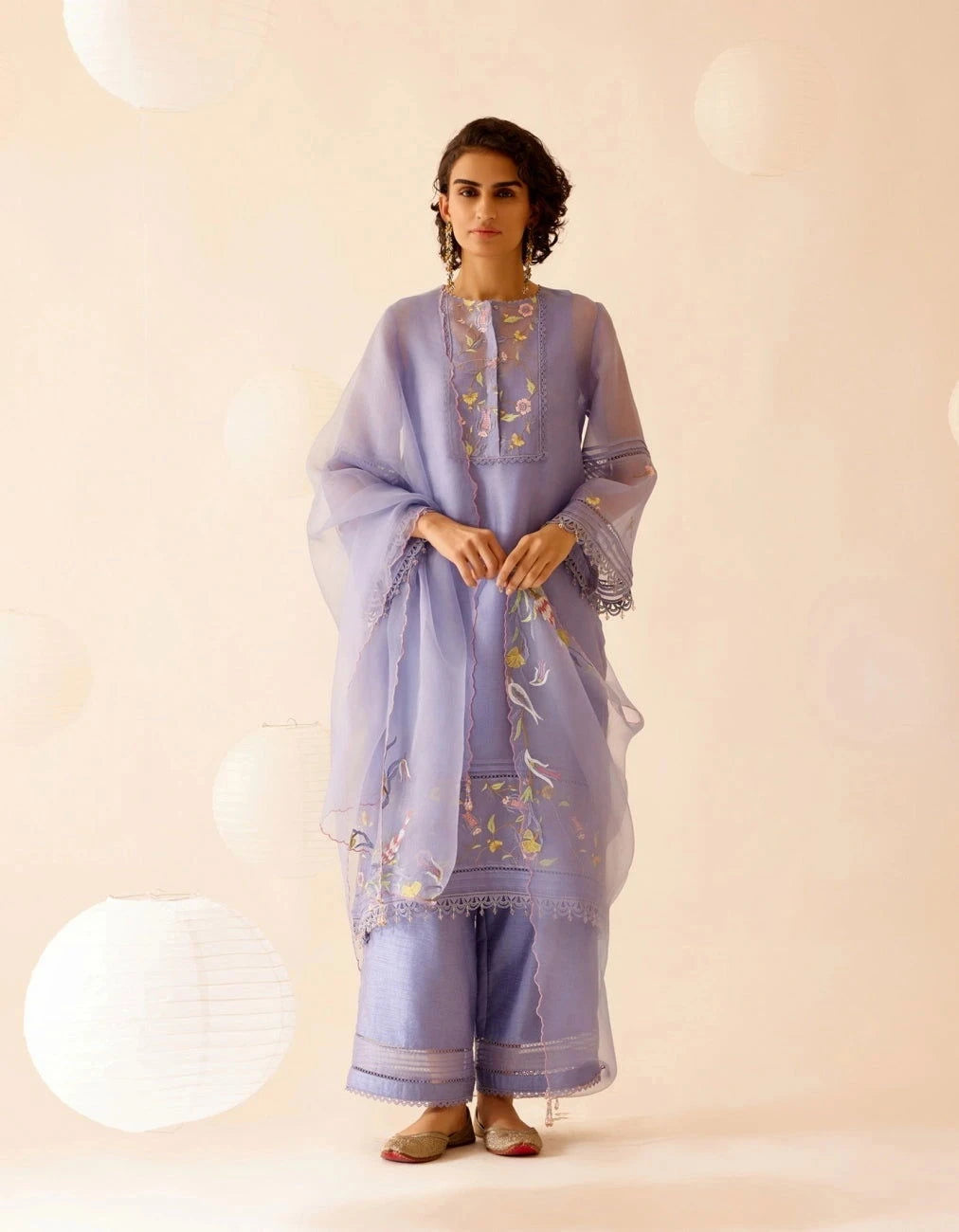 Bunka Samya Lilac Kurta Set - Pallodstore