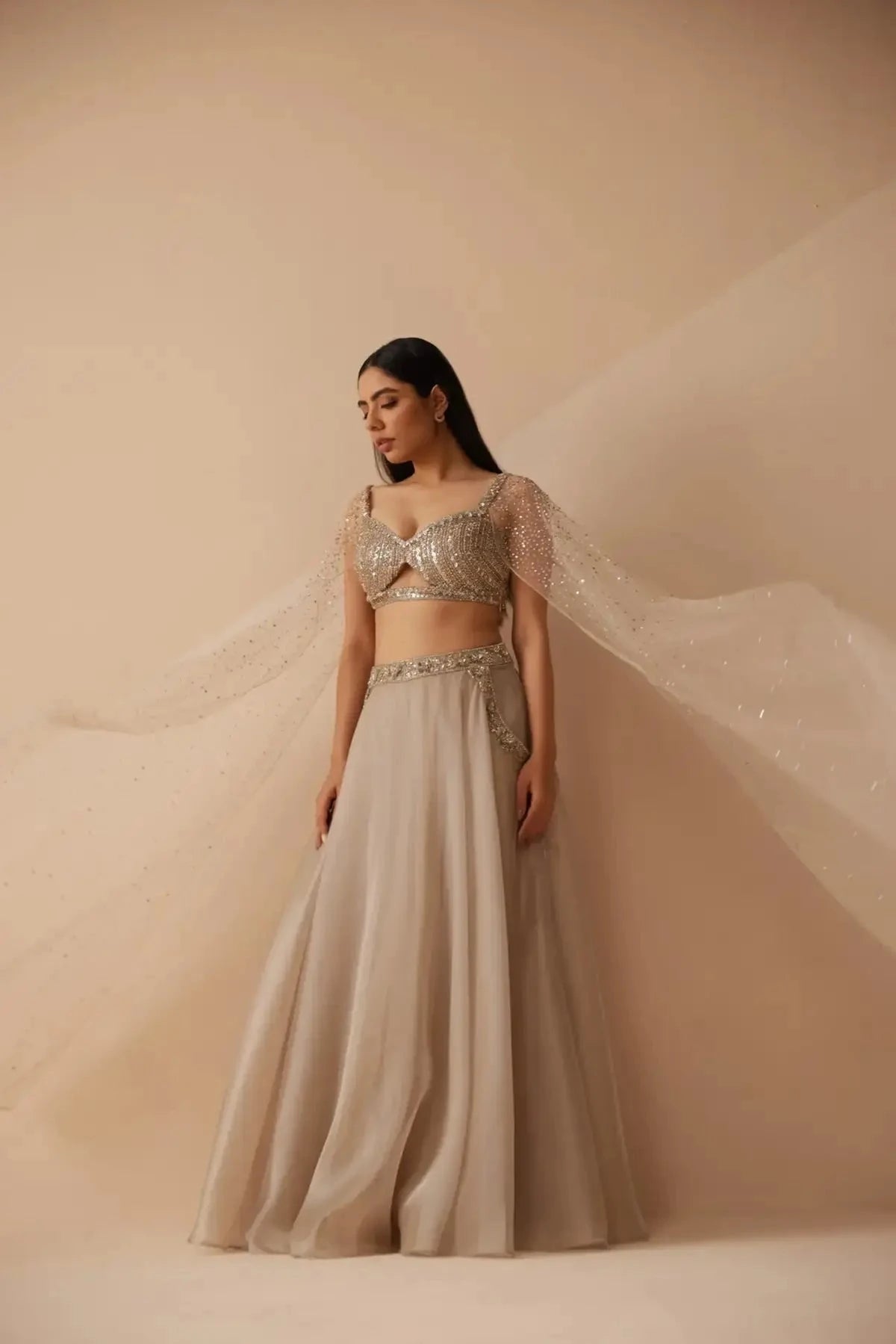 Champagne Gold Lehenga - Pallodstore