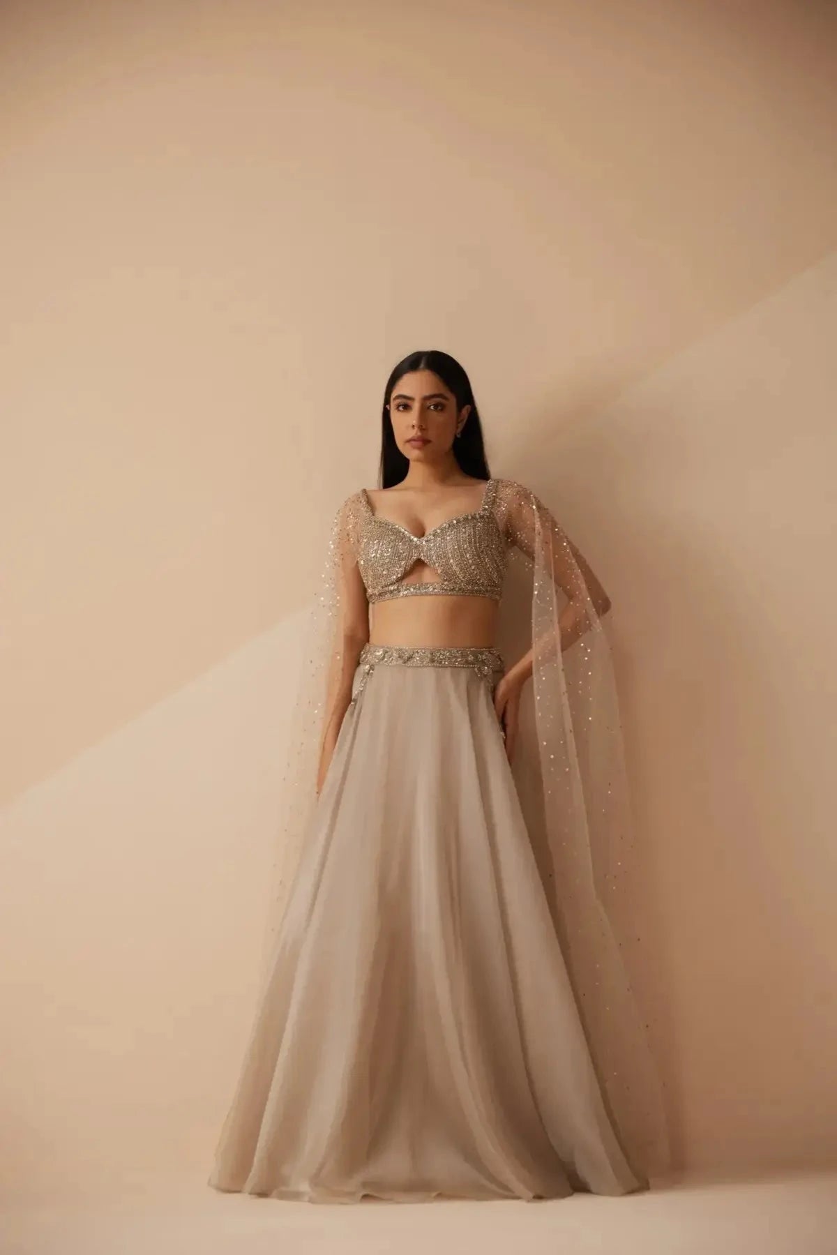 Champagne Gold Lehenga - Pallodstore