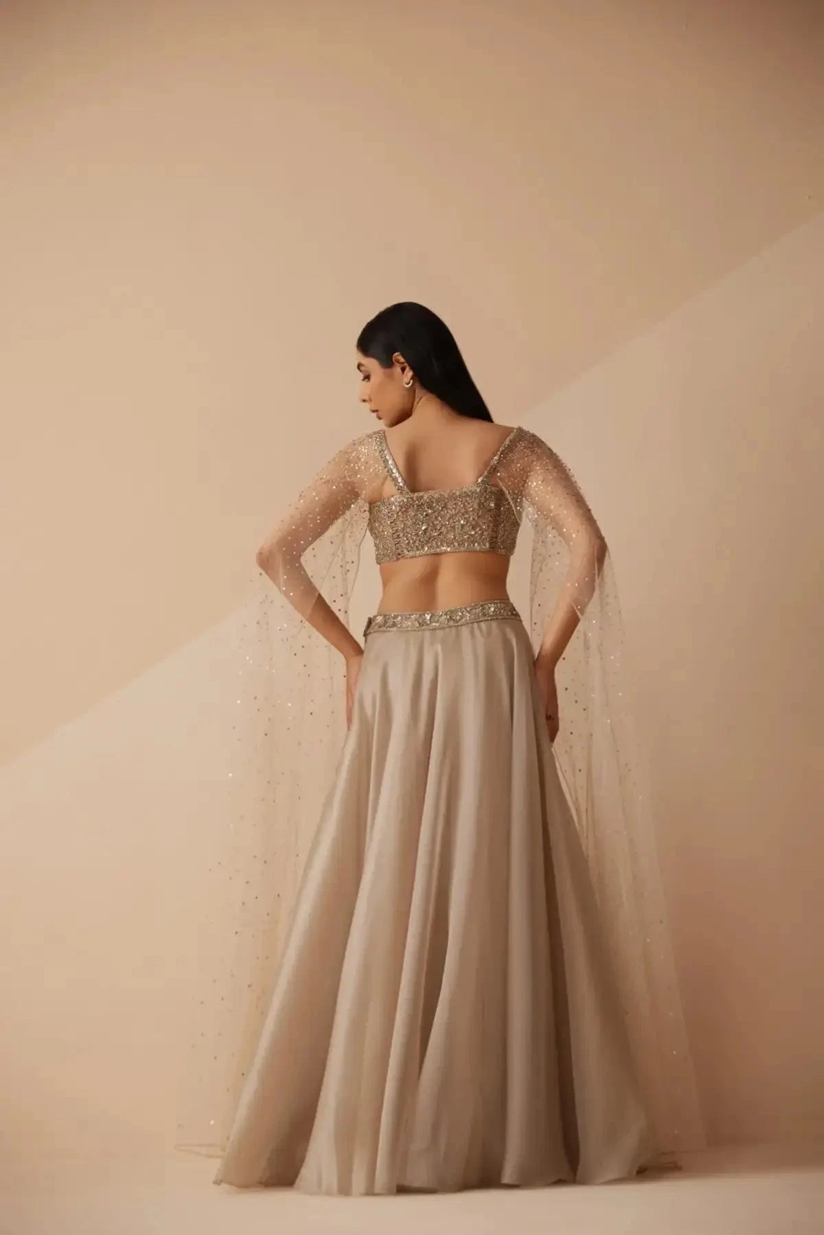 Champagne Gold Lehenga - Pallodstore