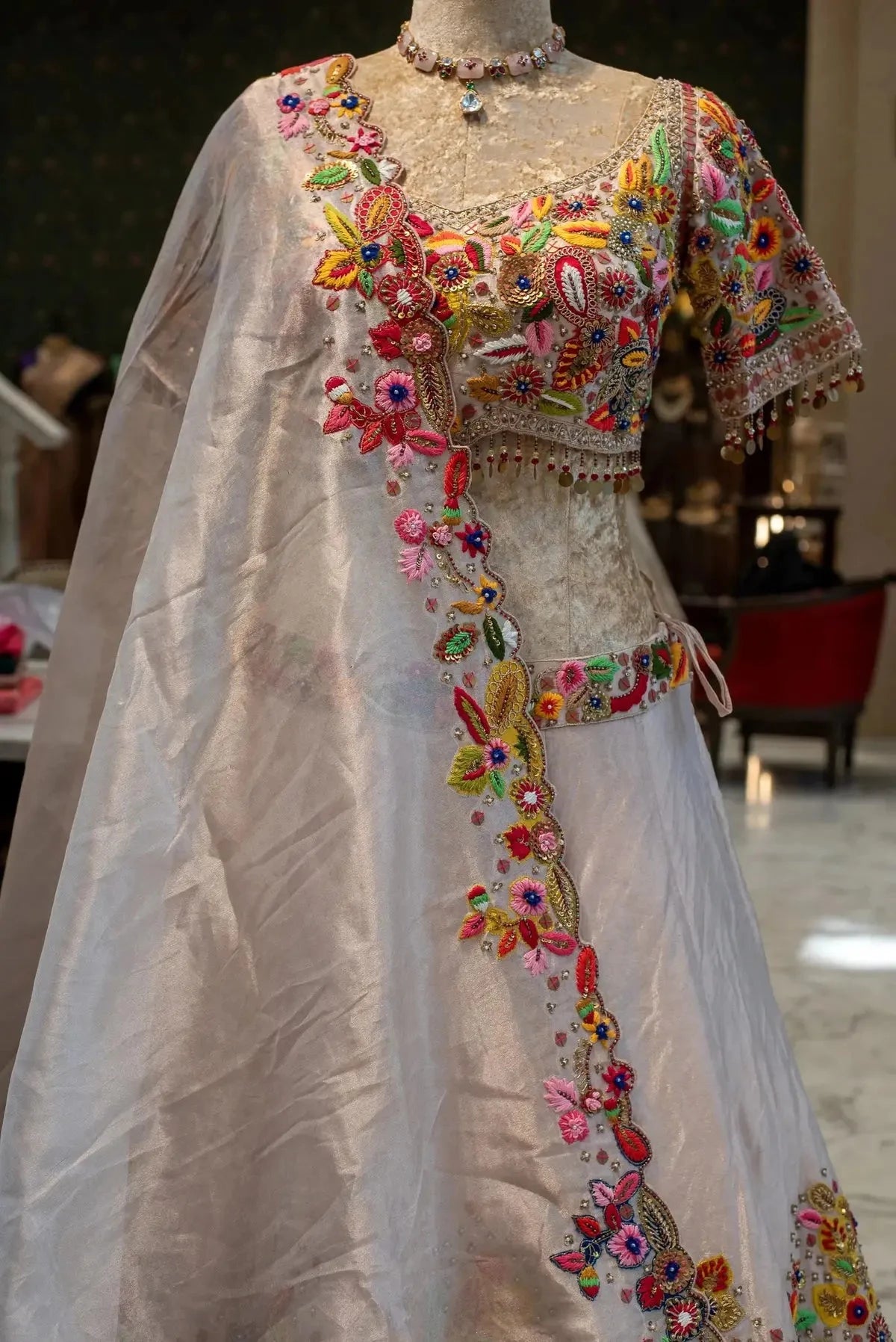 Champagne Gold Lehenga - Pallodstore
