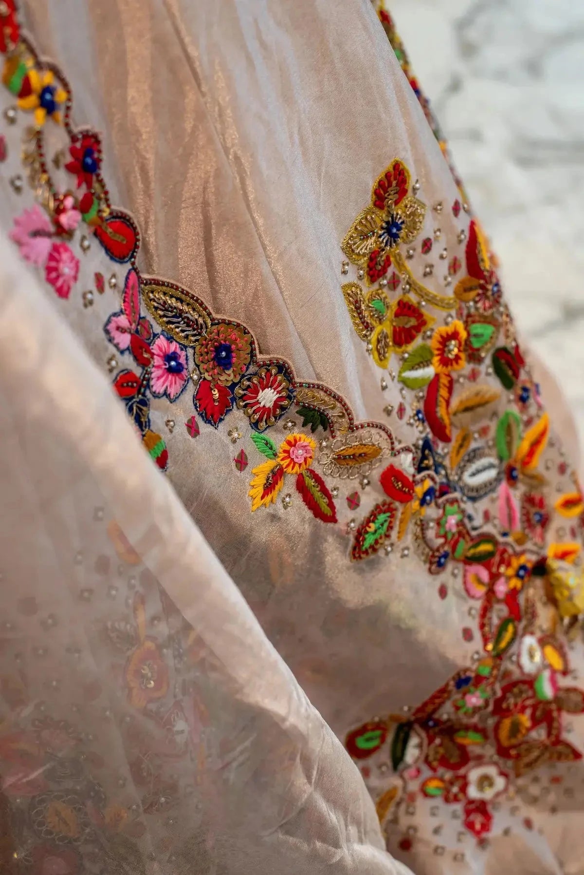 Champagne Gold Lehenga - Pallodstore
