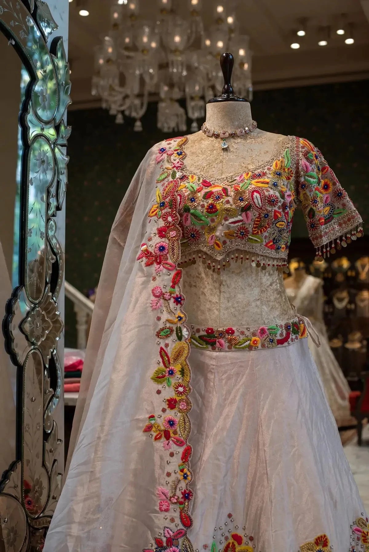 Champagne Gold Lehenga - Pallodstore