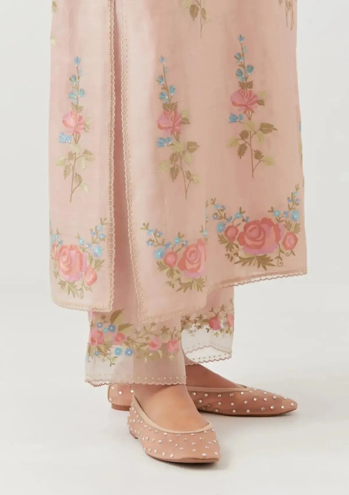 Chanderi Silk Straight Pink Kurta Set - Pallodstore