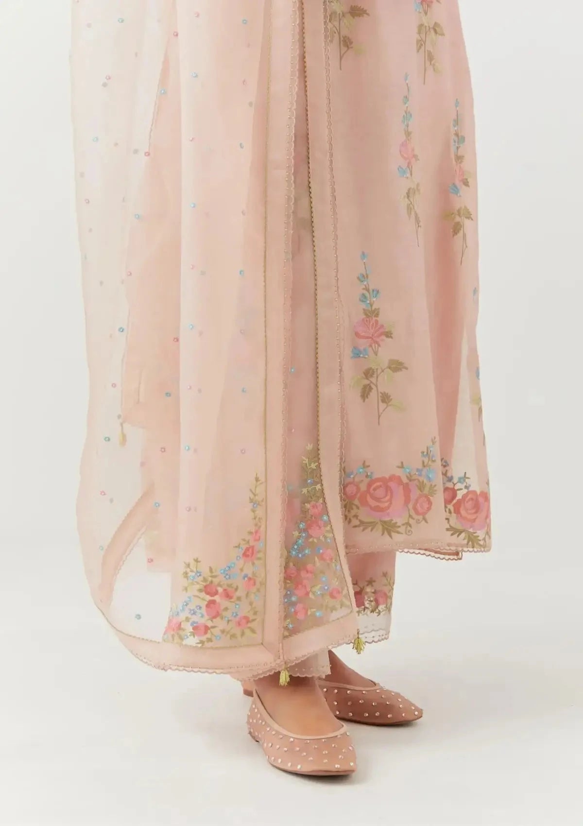 Chanderi Silk Straight Pink Kurta Set - Pallodstore