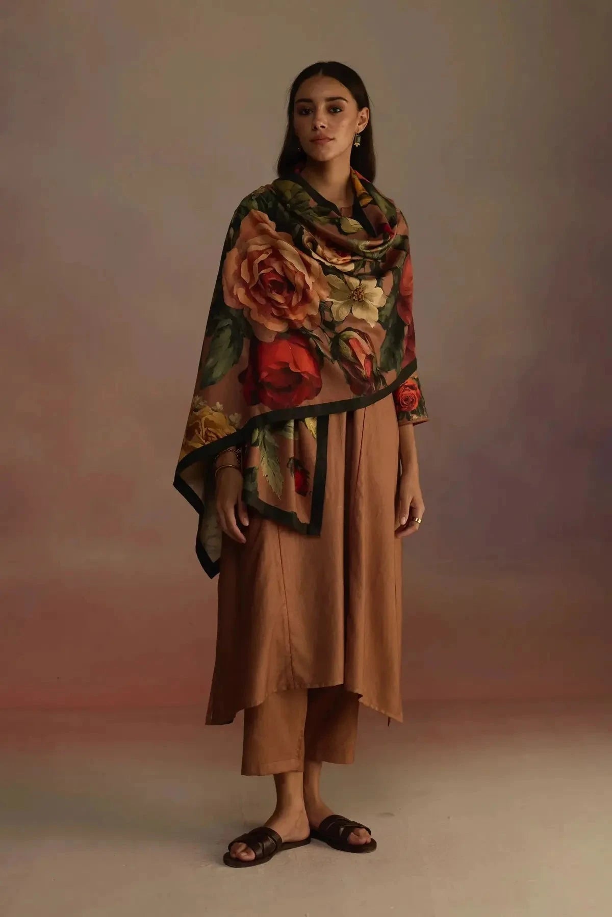 Cinnamon Brown Kurta Set - Pallodstore