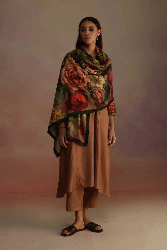 Cinnamon Brown Kurta Set - Pallodstore