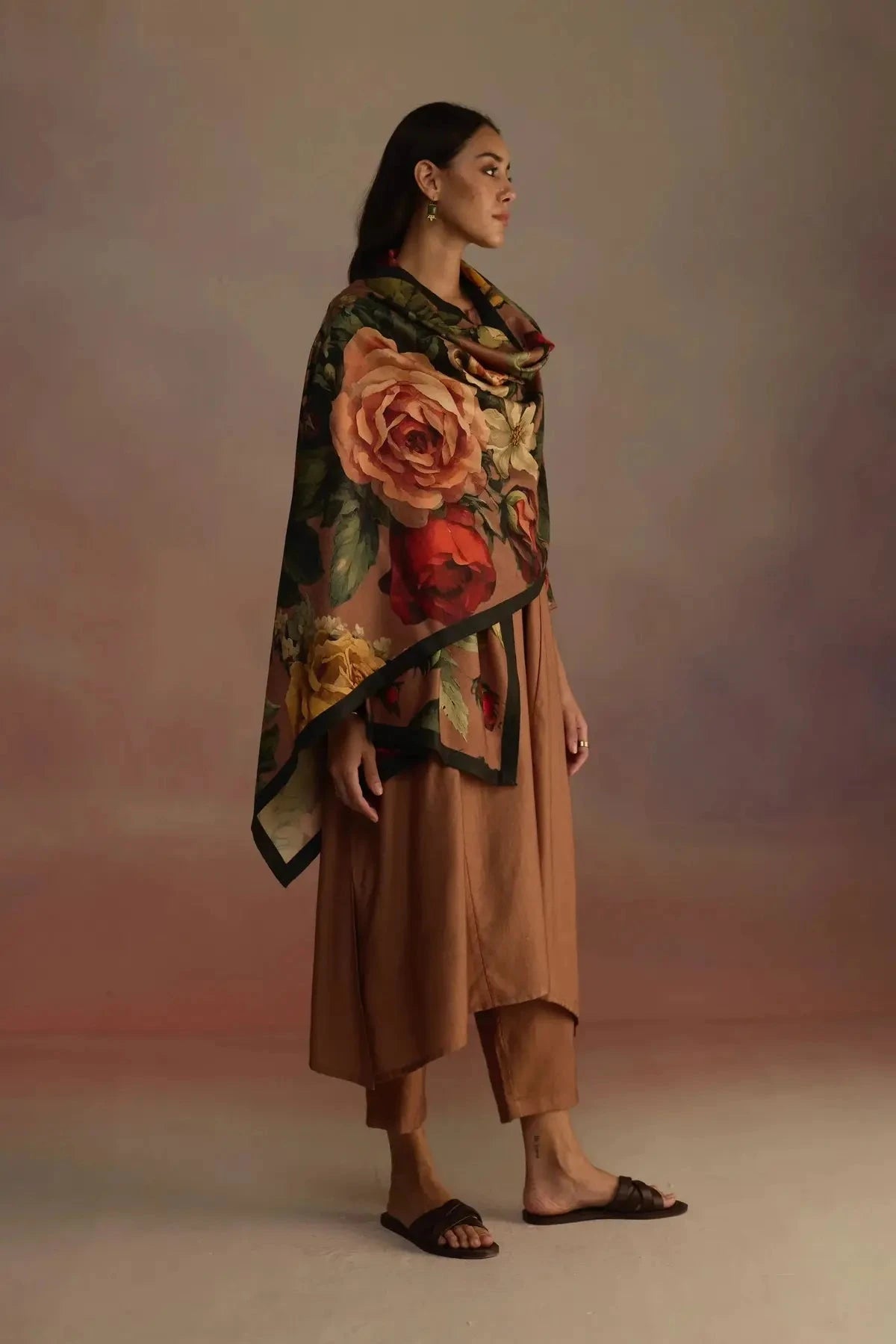 Cinnamon Brown Kurta Set - Pallodstore