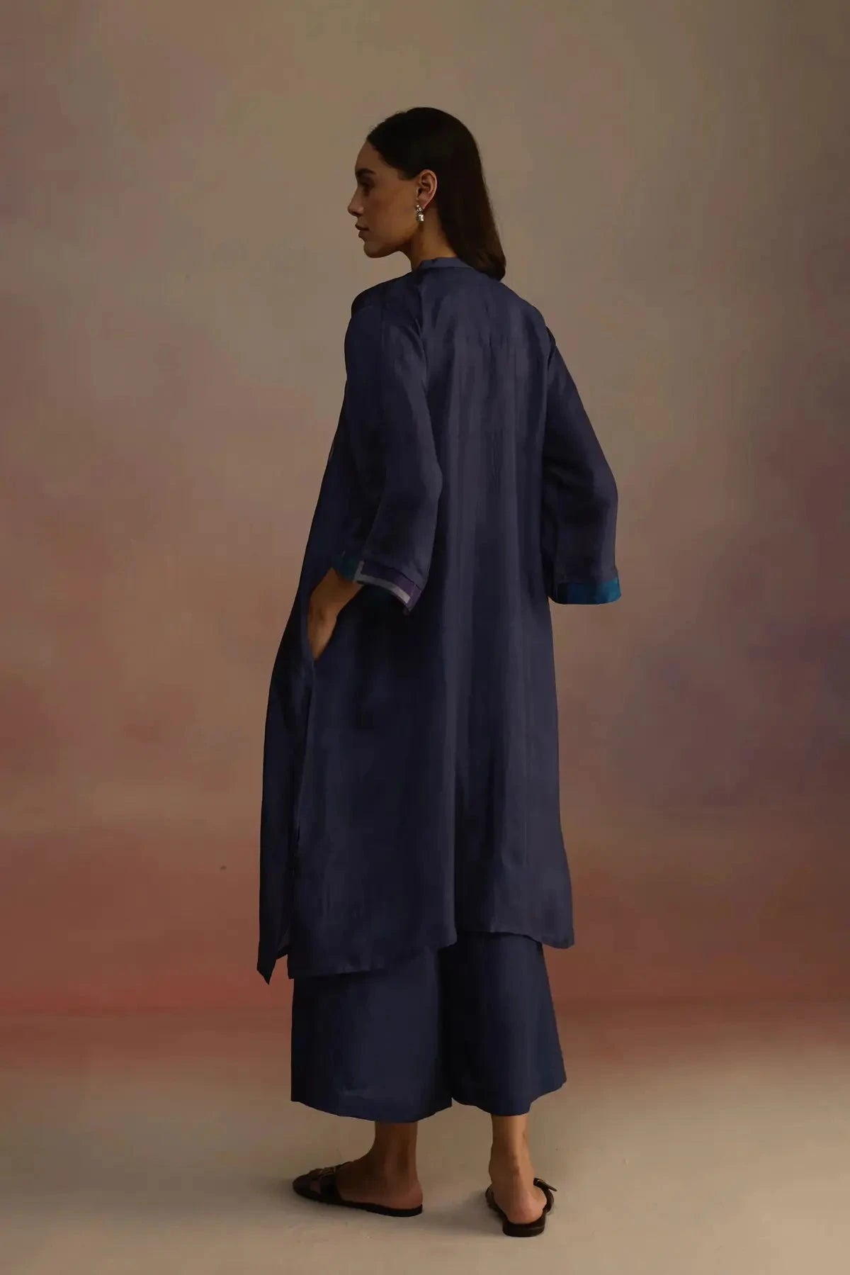 Clover Navy Blue Kurta Set - Pallodstore