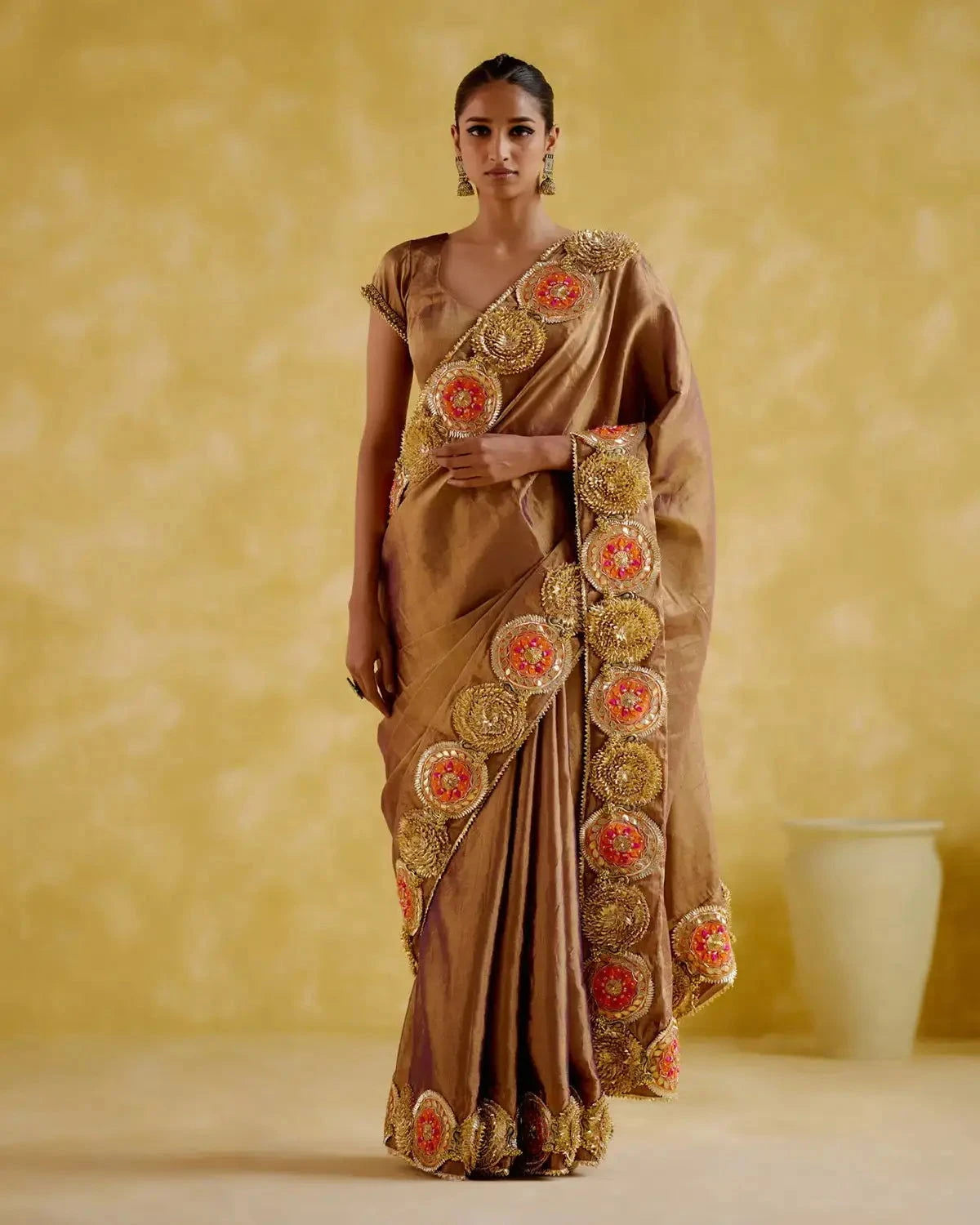 Dityaa Gold Saree - Pallodstore