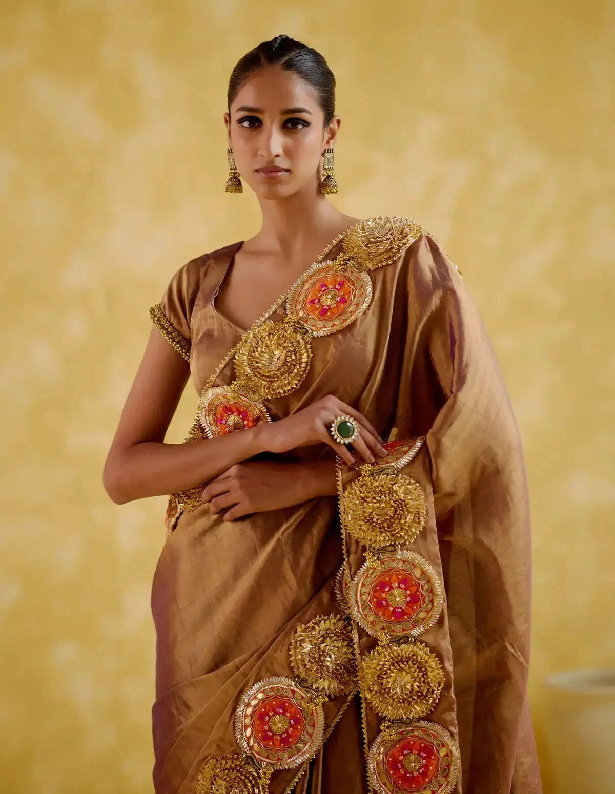 Dityaa Gold Saree - Pallodstore