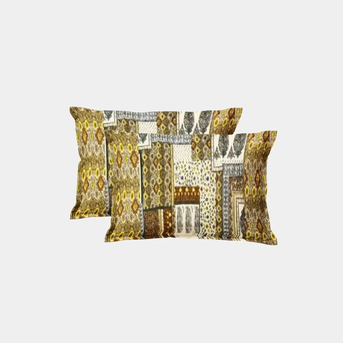 Divine Handblock Printed Brown Color Double Bedsheet - Pallodstore