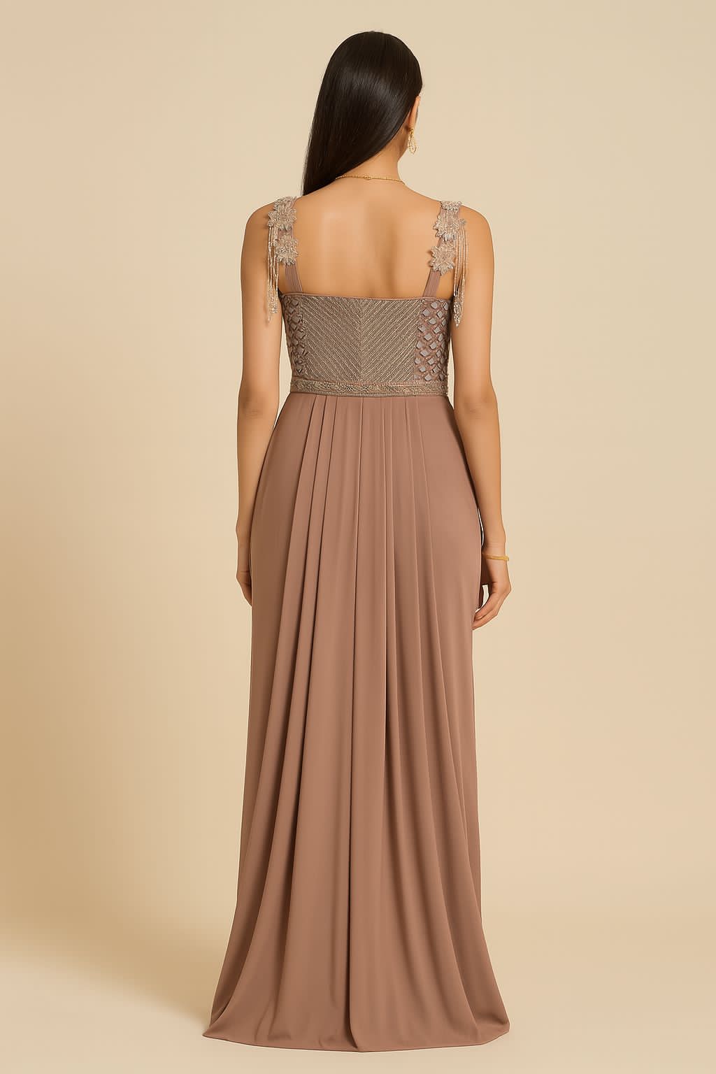 Dusky Brown Corset One Piece - Pallodstore