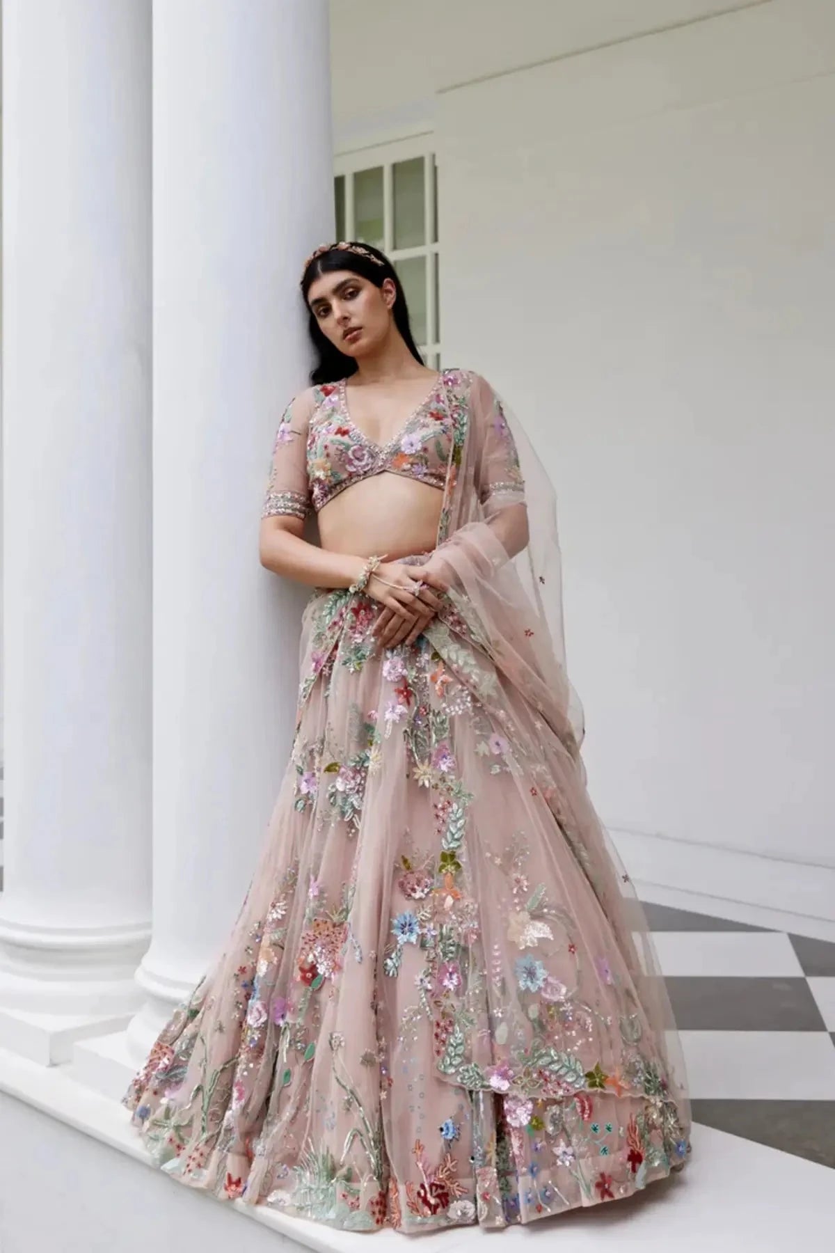 Dusty Pink Lehenga - Pallodstore