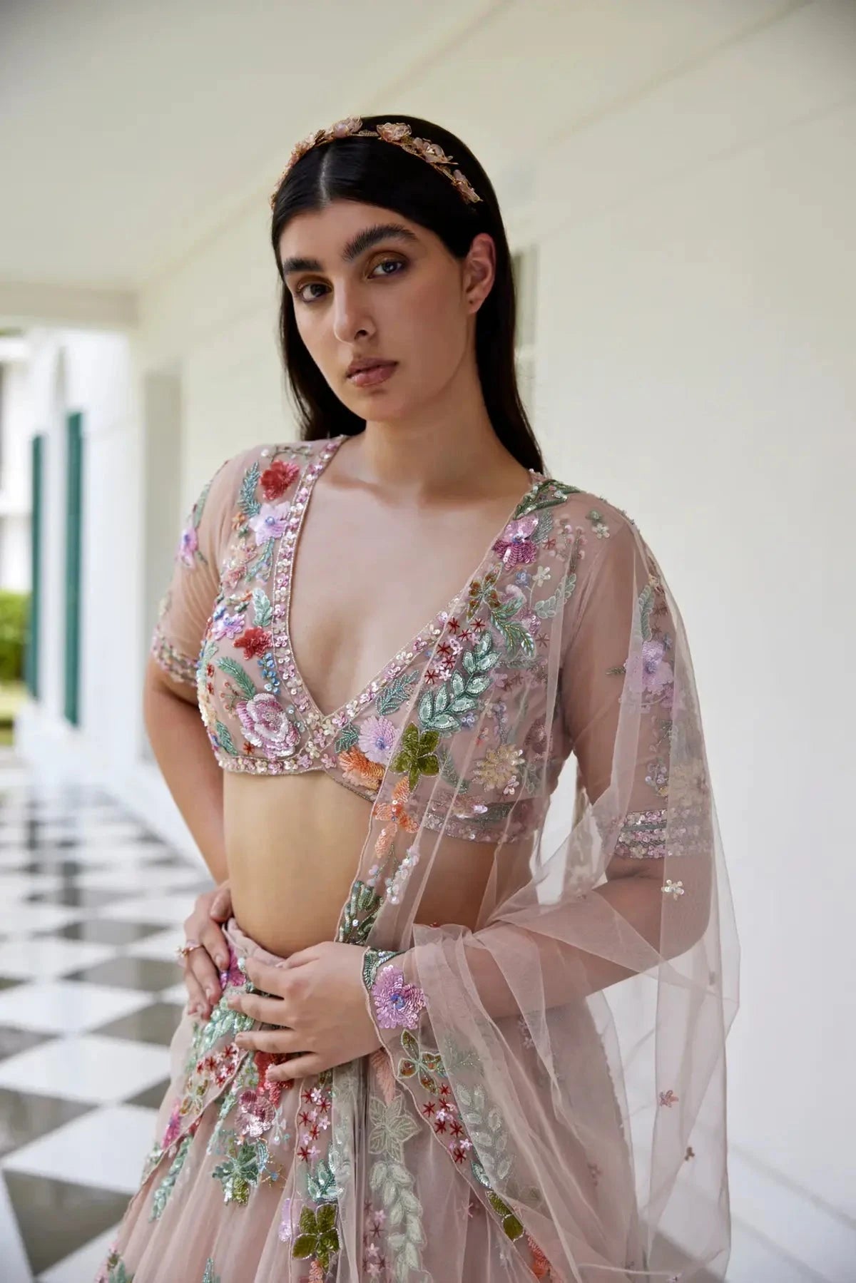 Dusty Pink Lehenga - Pallodstore