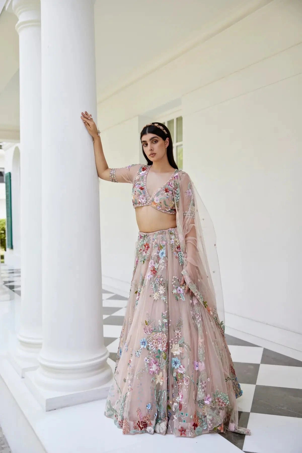 Dusty Pink Lehenga - Pallodstore