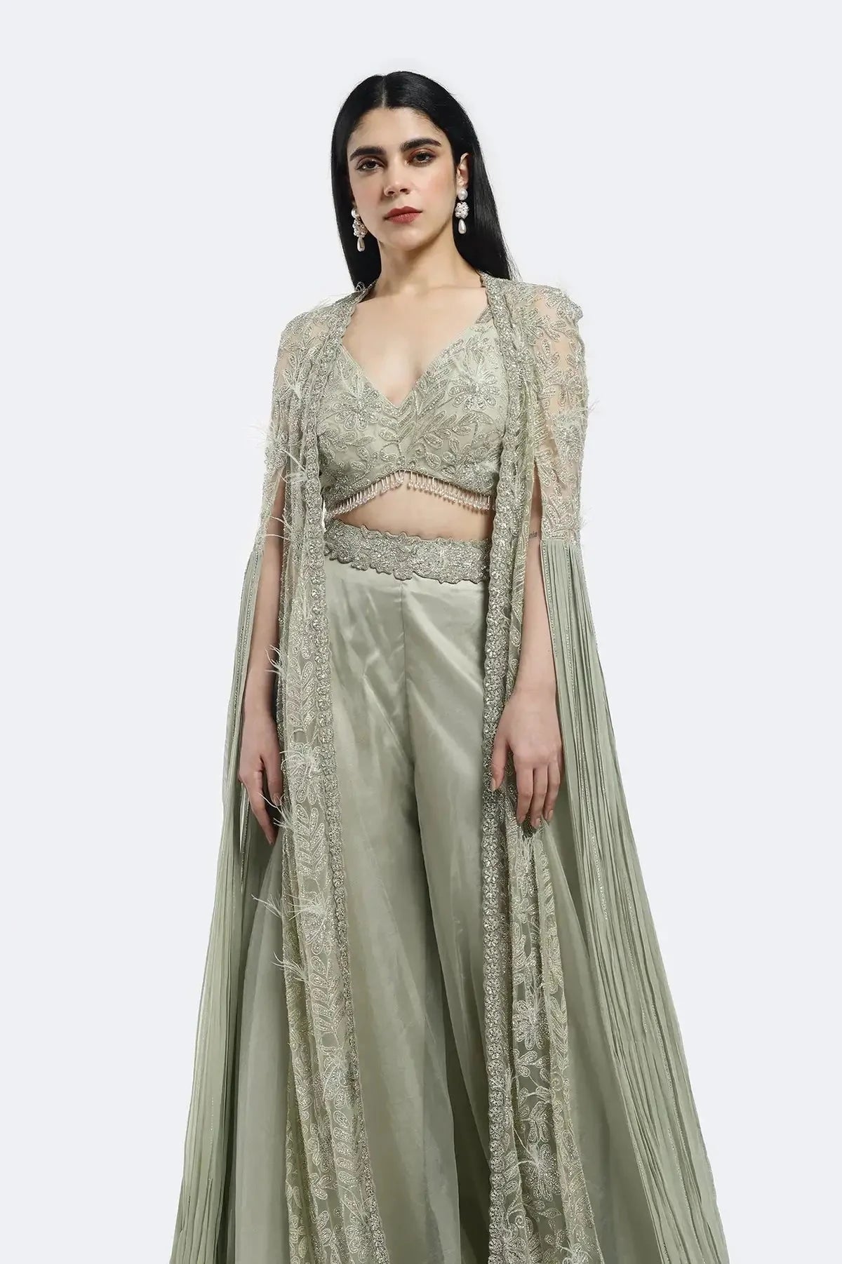 Embellished Organza Co-Ord Set - Pallodstore