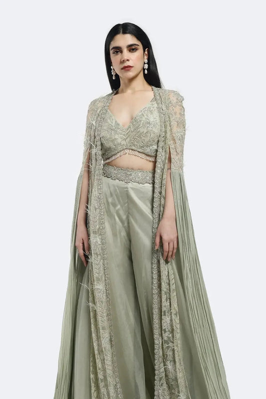 Embellished Organza Co-Ord Set - Pallodstore