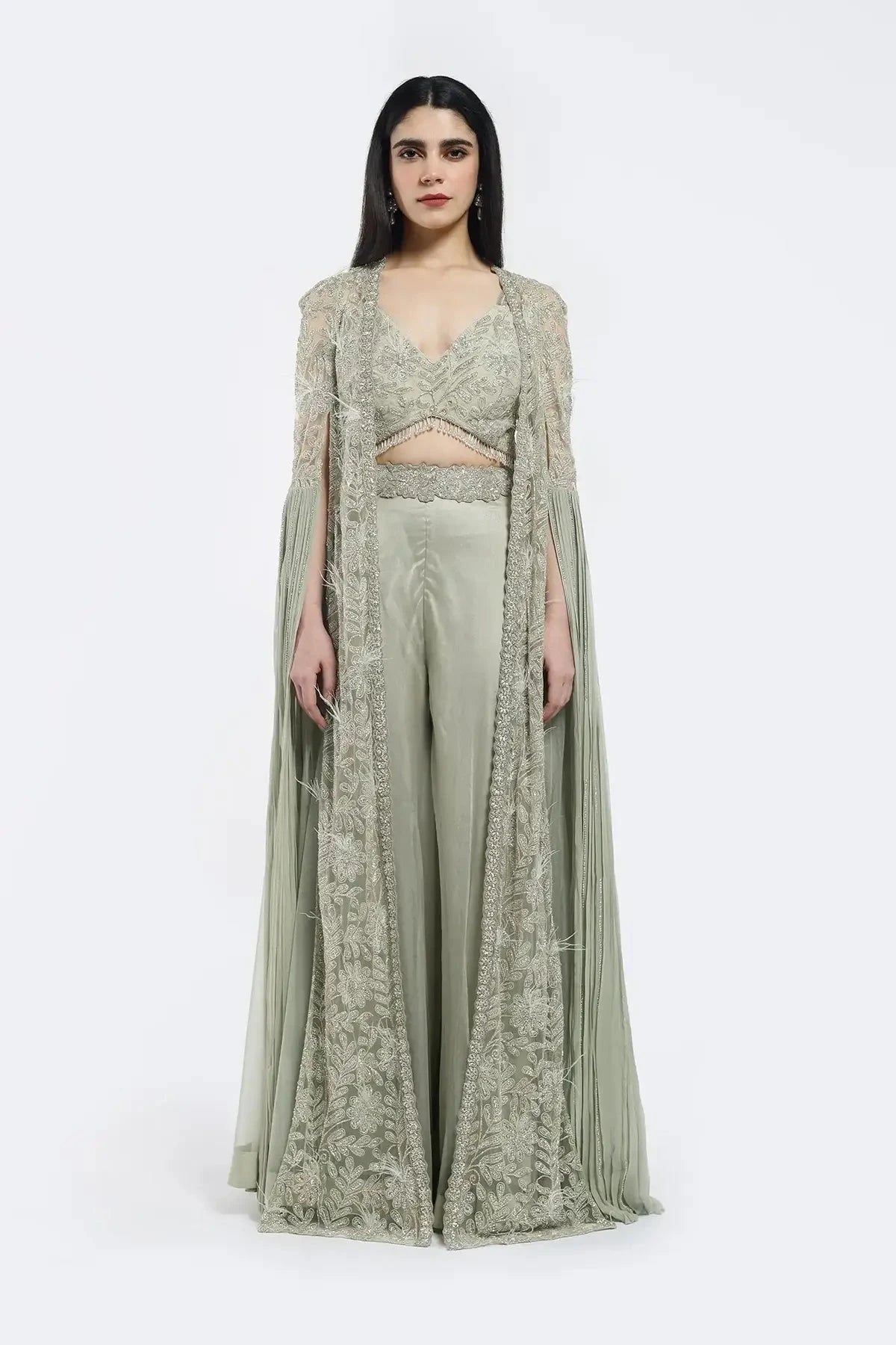 Embellished Organza Co-Ord Set - Pallodstore