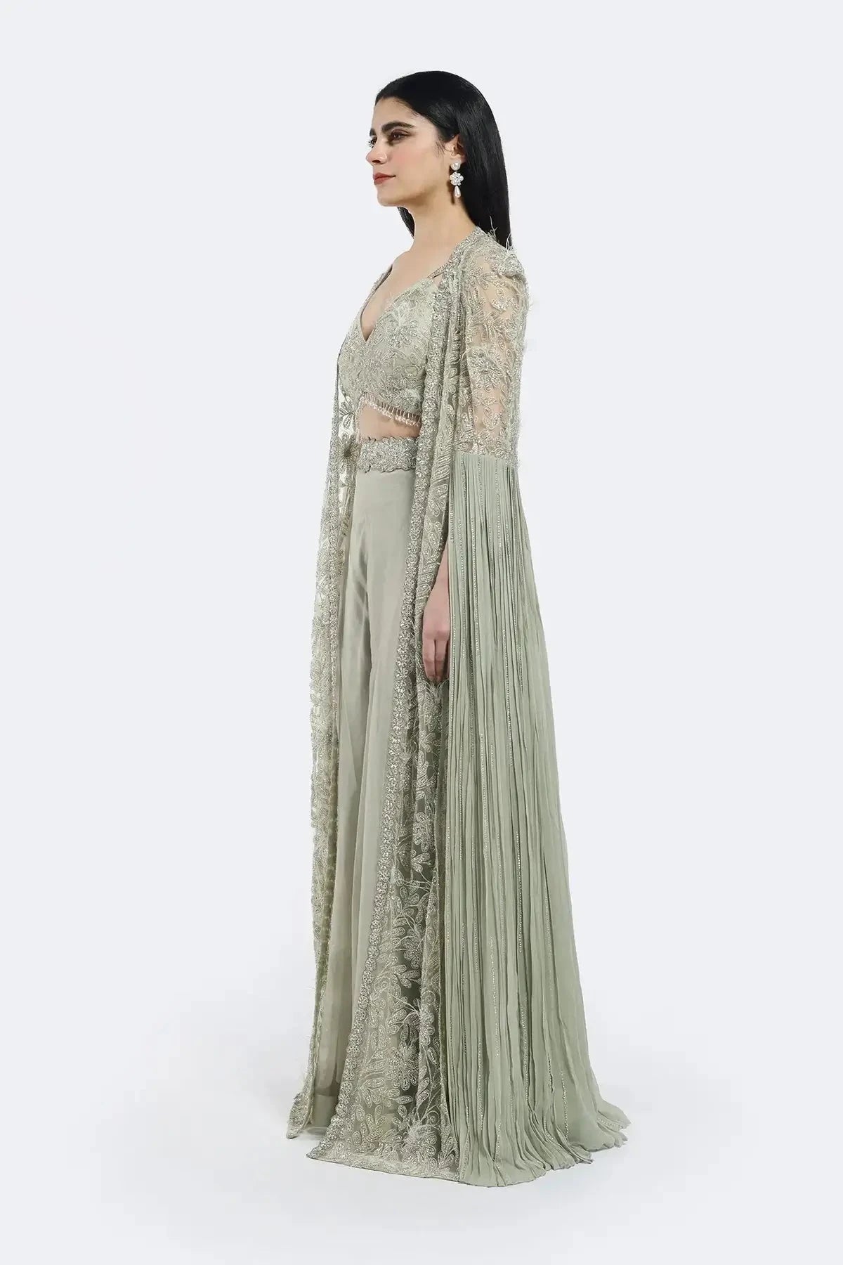 Embellished Organza Co-Ord Set - Pallodstore