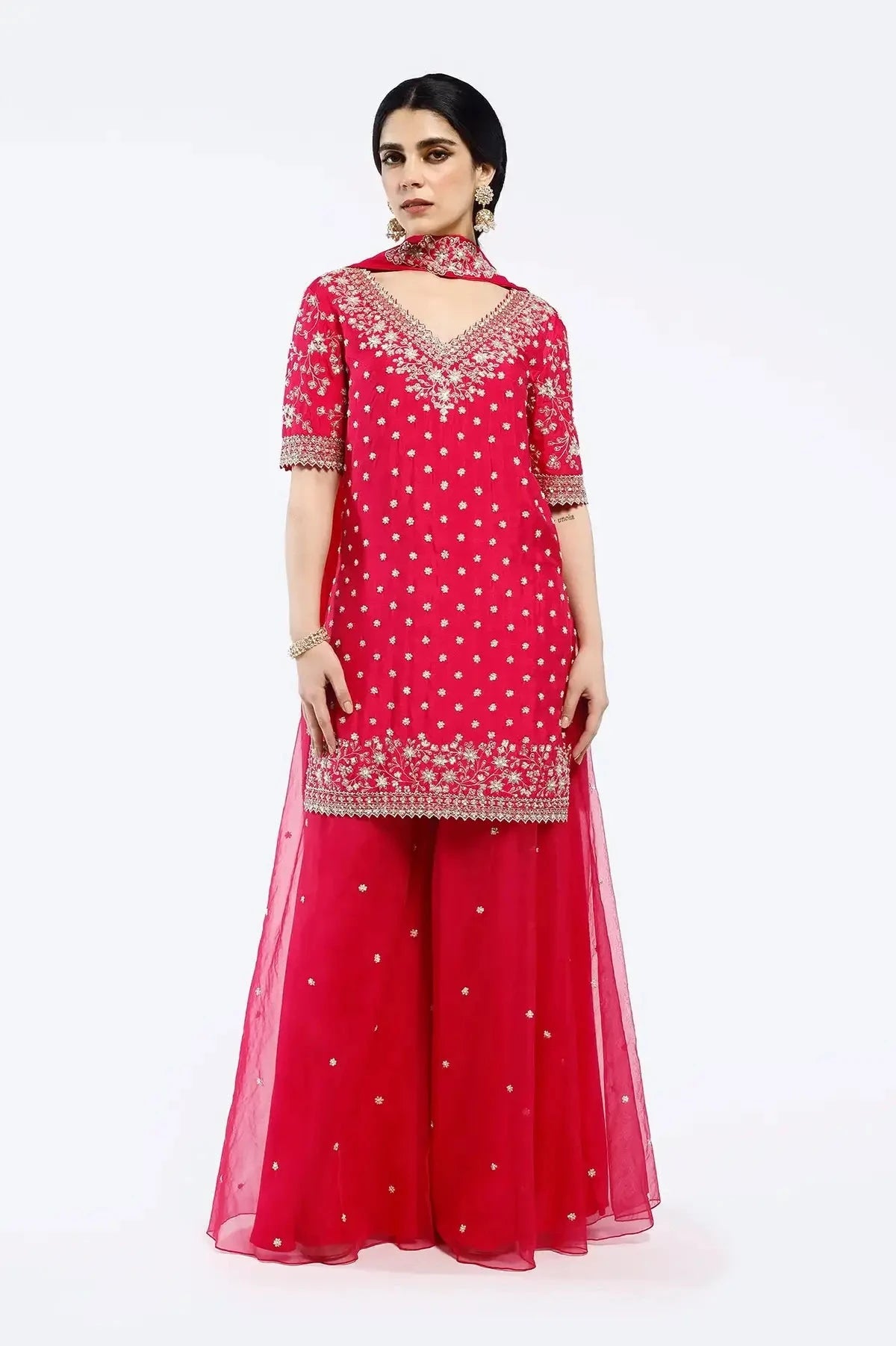 Embroidered Organza Suit Set - Pallodstore