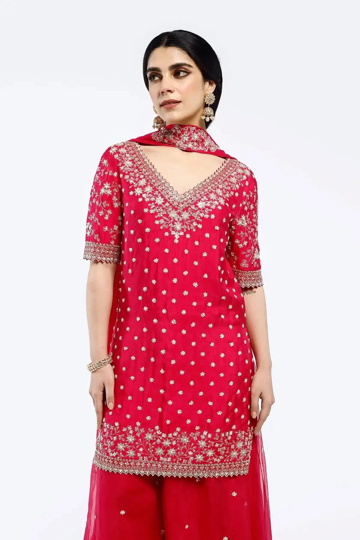 Embroidered Organza Suit Set - Pallodstore