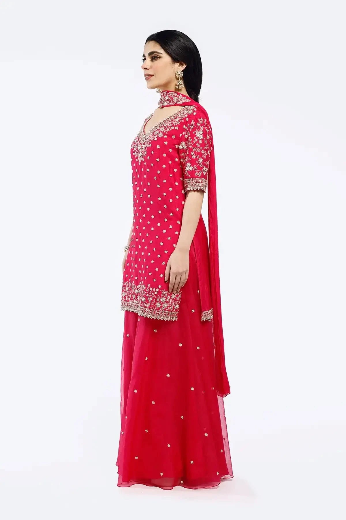 Embroidered Organza Suit Set - Pallodstore