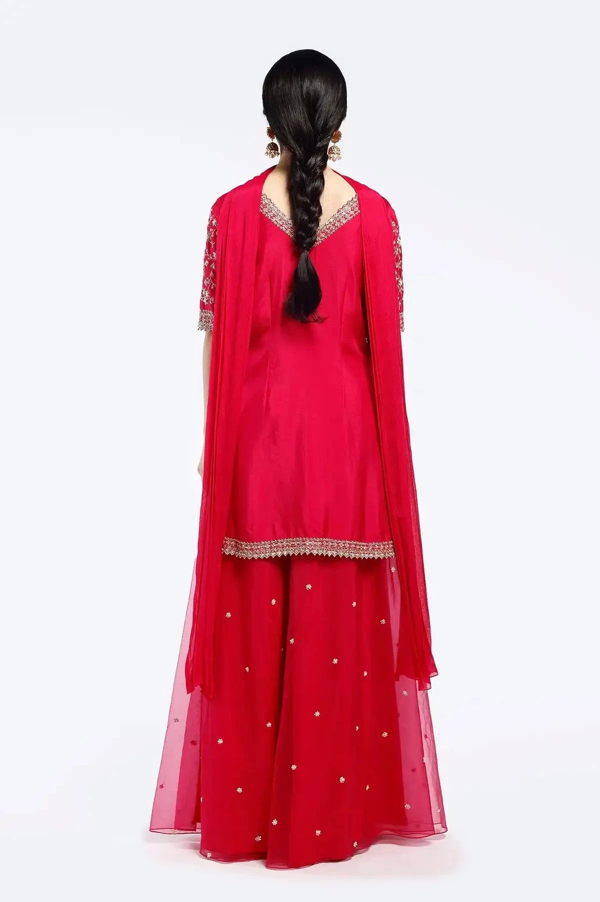 Embroidered Organza Suit Set - Pallodstore