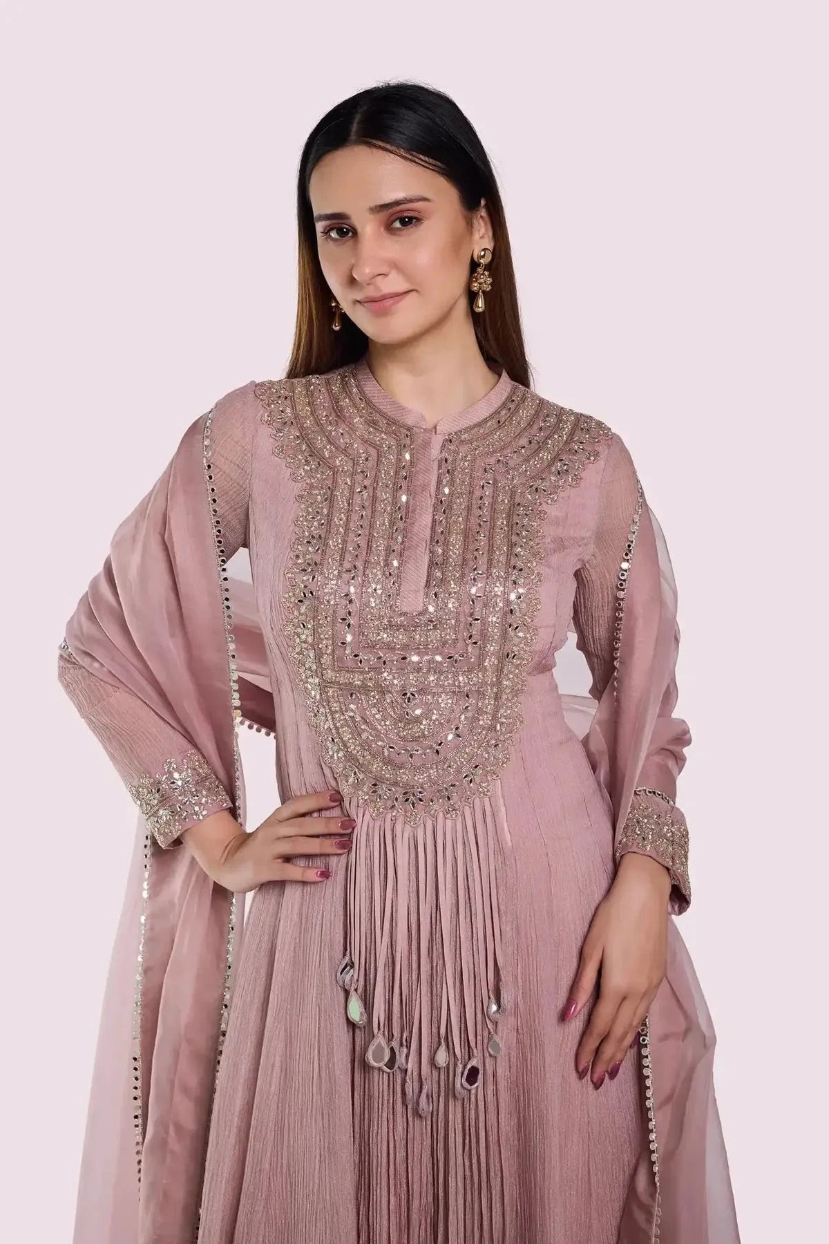 Floral Mirror Pink Suit Set - Pallodstore