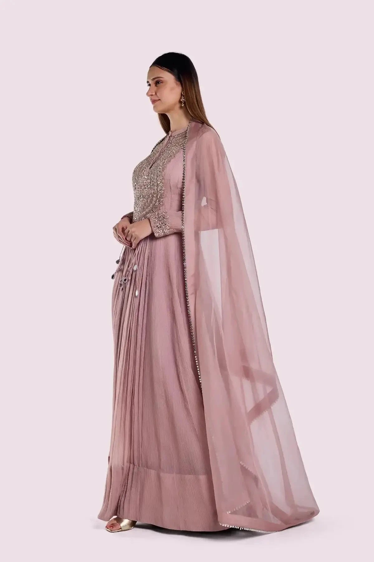 Floral Mirror Pink Suit Set - Pallodstore