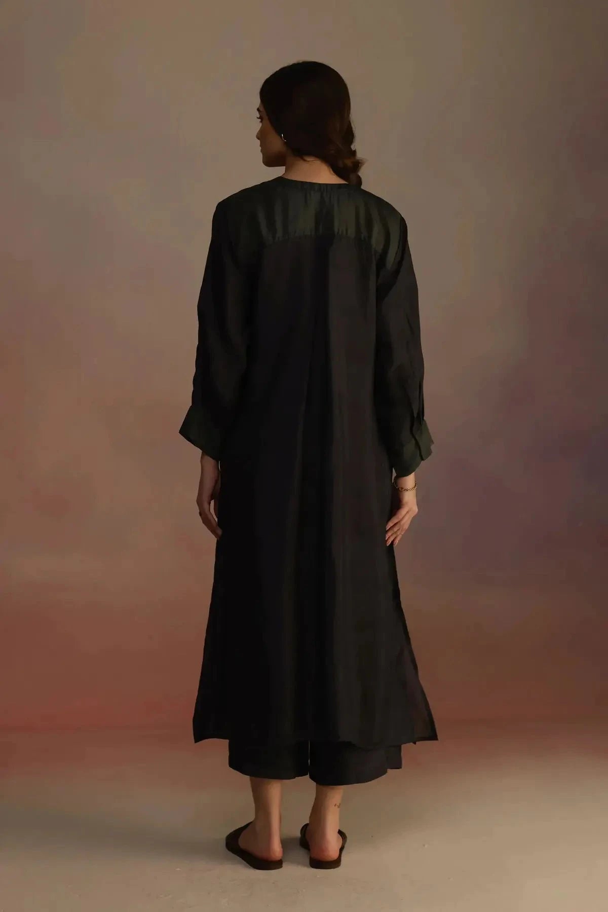 Gladioly Charcoal Kurta Set - Pallodstore
