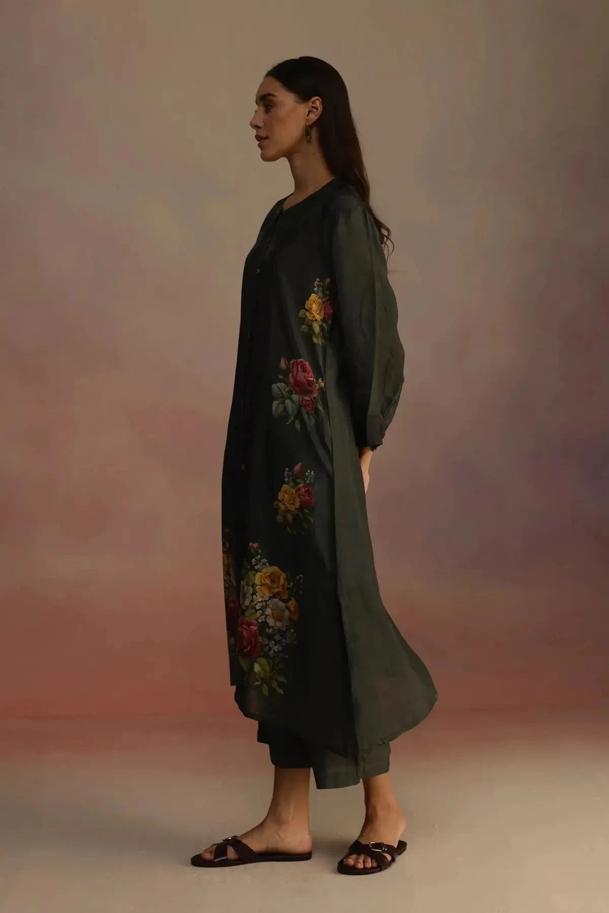 Gladioly Forest Green Kurta Set - Pallodstore