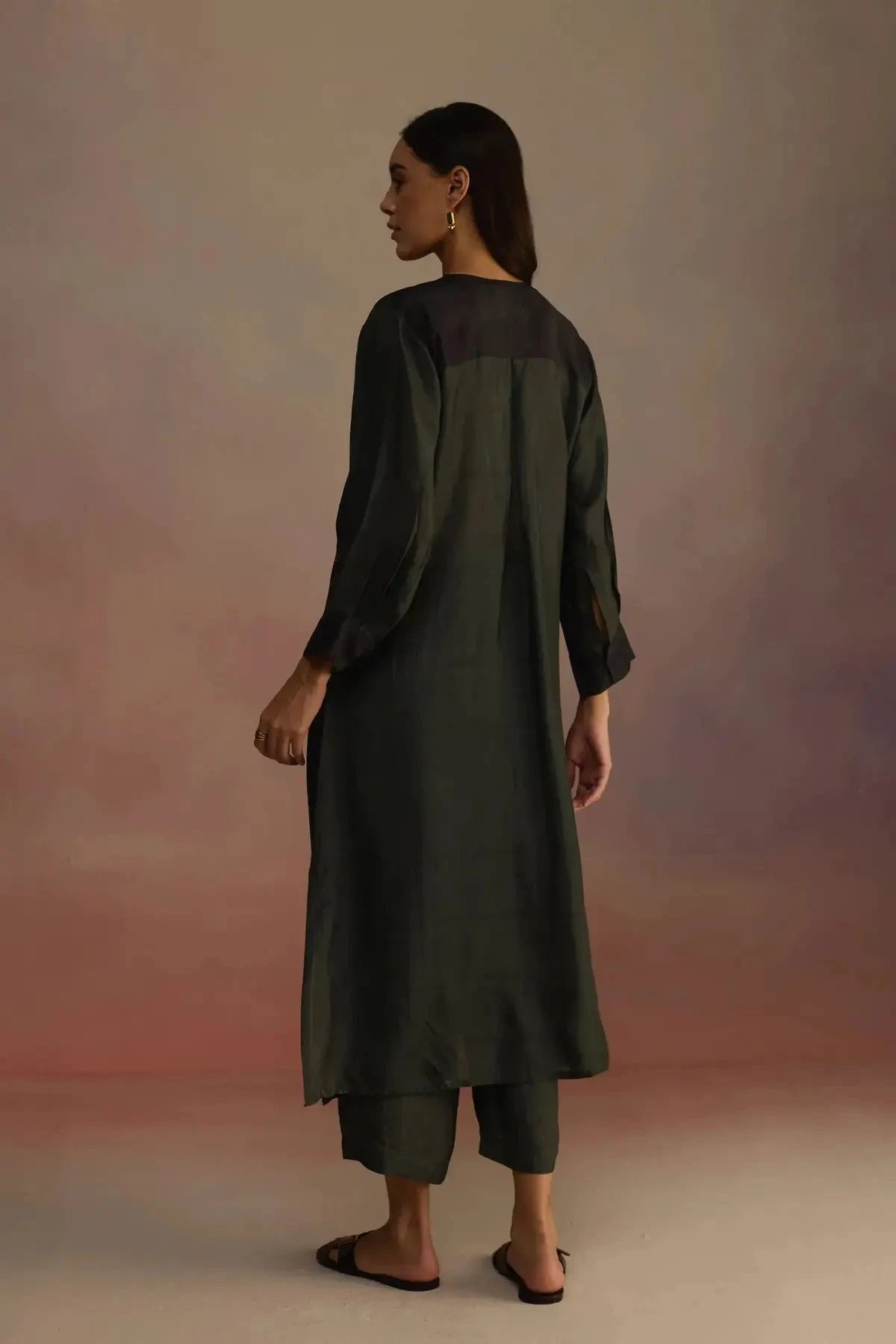 Gladioly Forest Green Kurta Set - Pallodstore