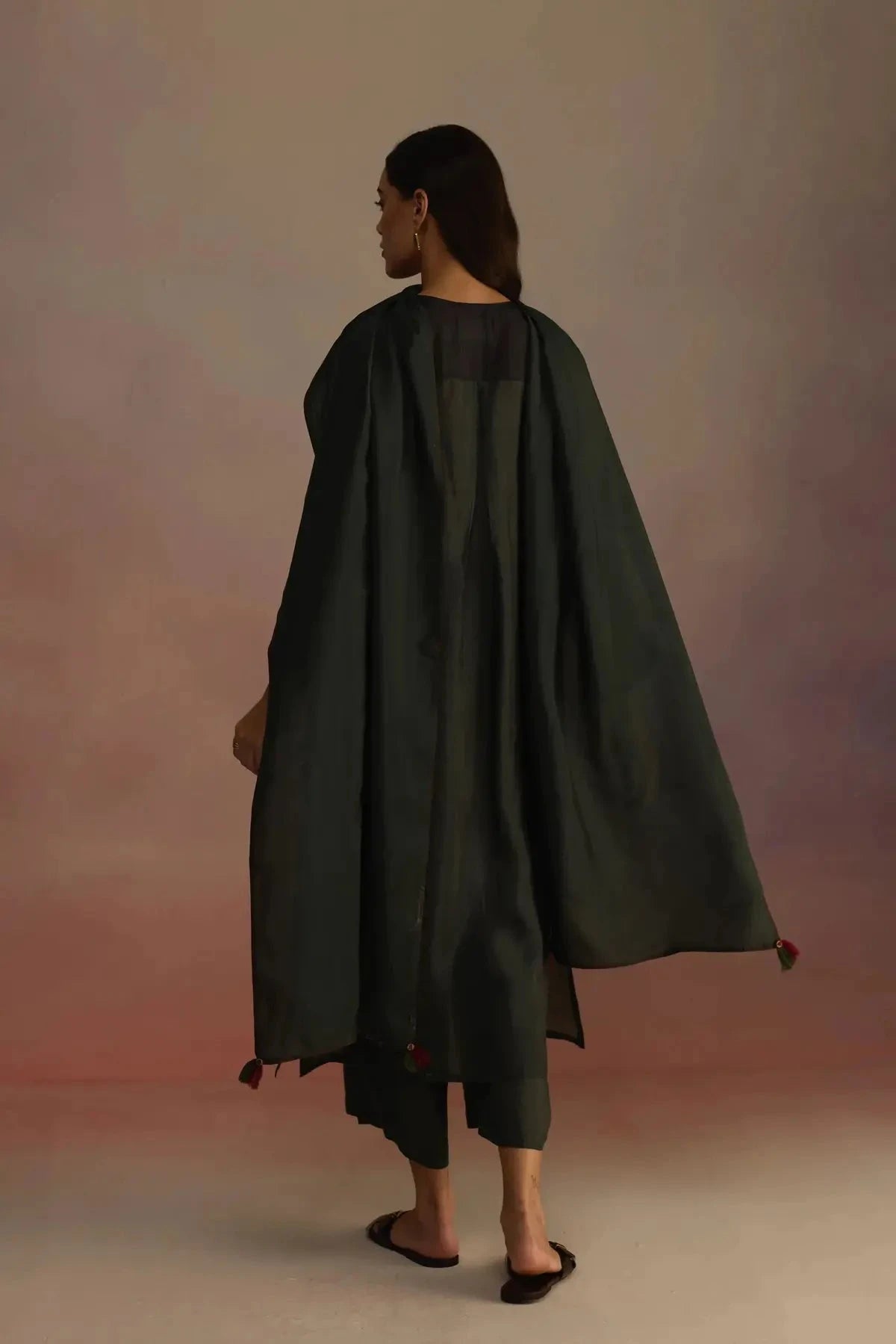 Gladioly Forest Green Kurta Set - Pallodstore