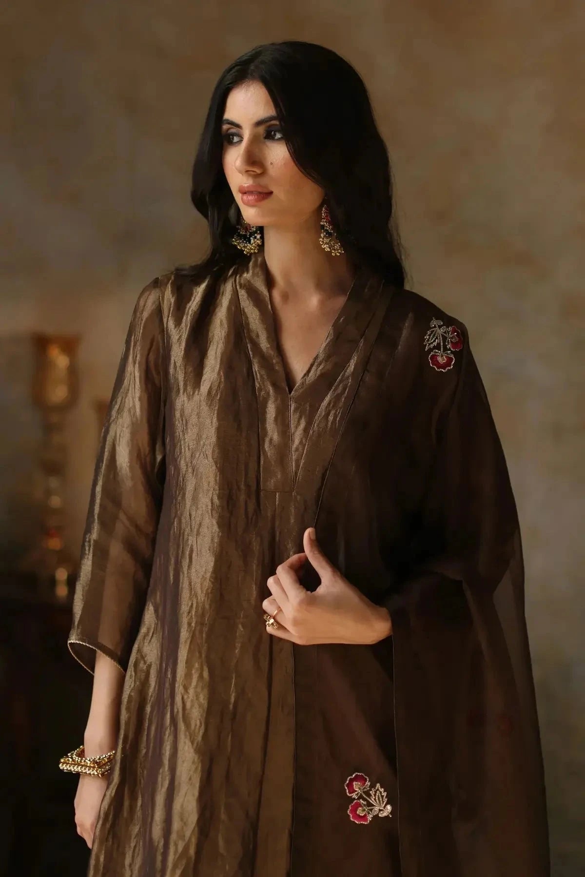 Gold Ayat Kurta Set - Pallodstore