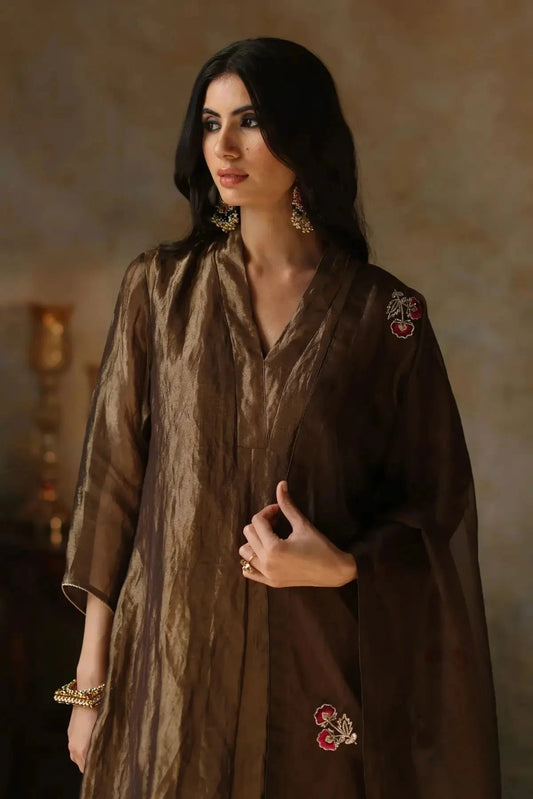 Gold Ayat Kurta Set - Pallodstore
