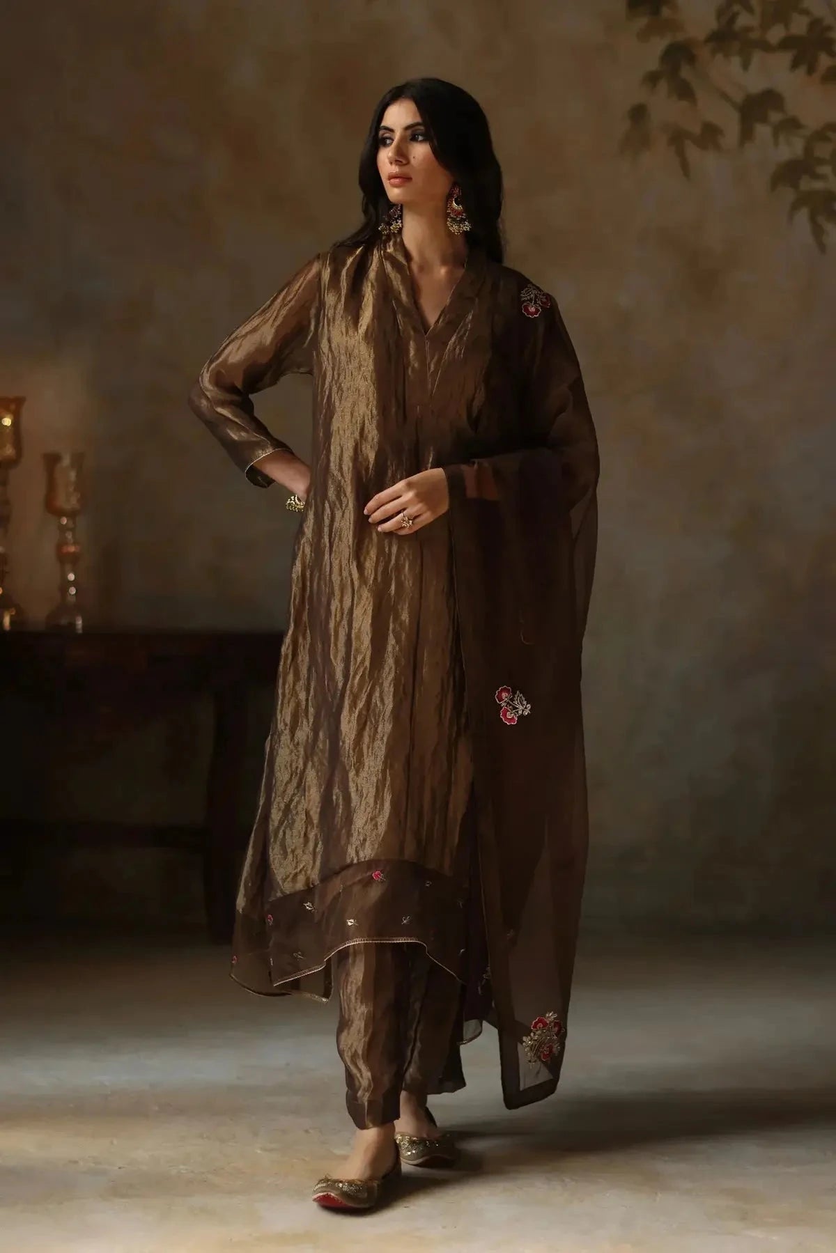 Gold Ayat Kurta Set - Pallodstore