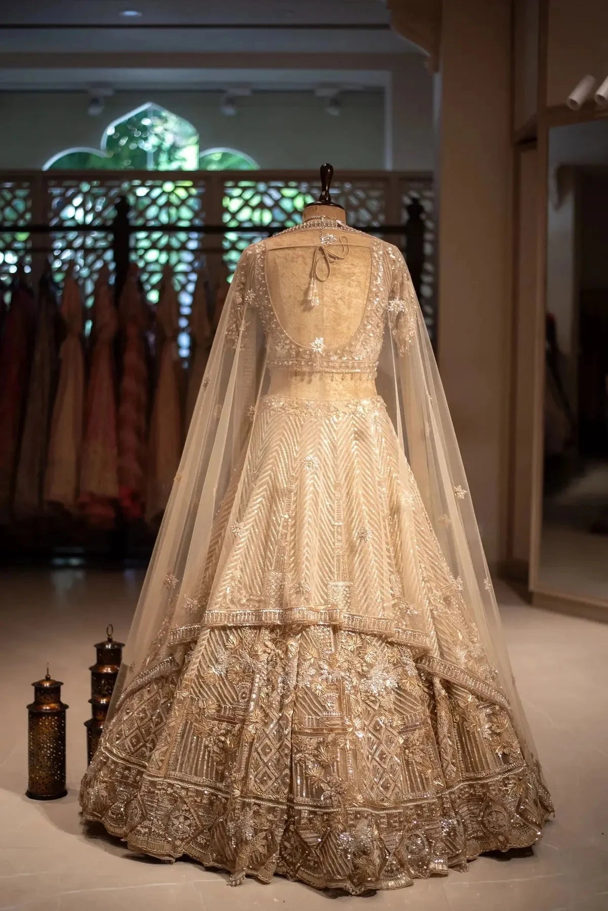 Golden Bridal Lehenga - Pallodstore