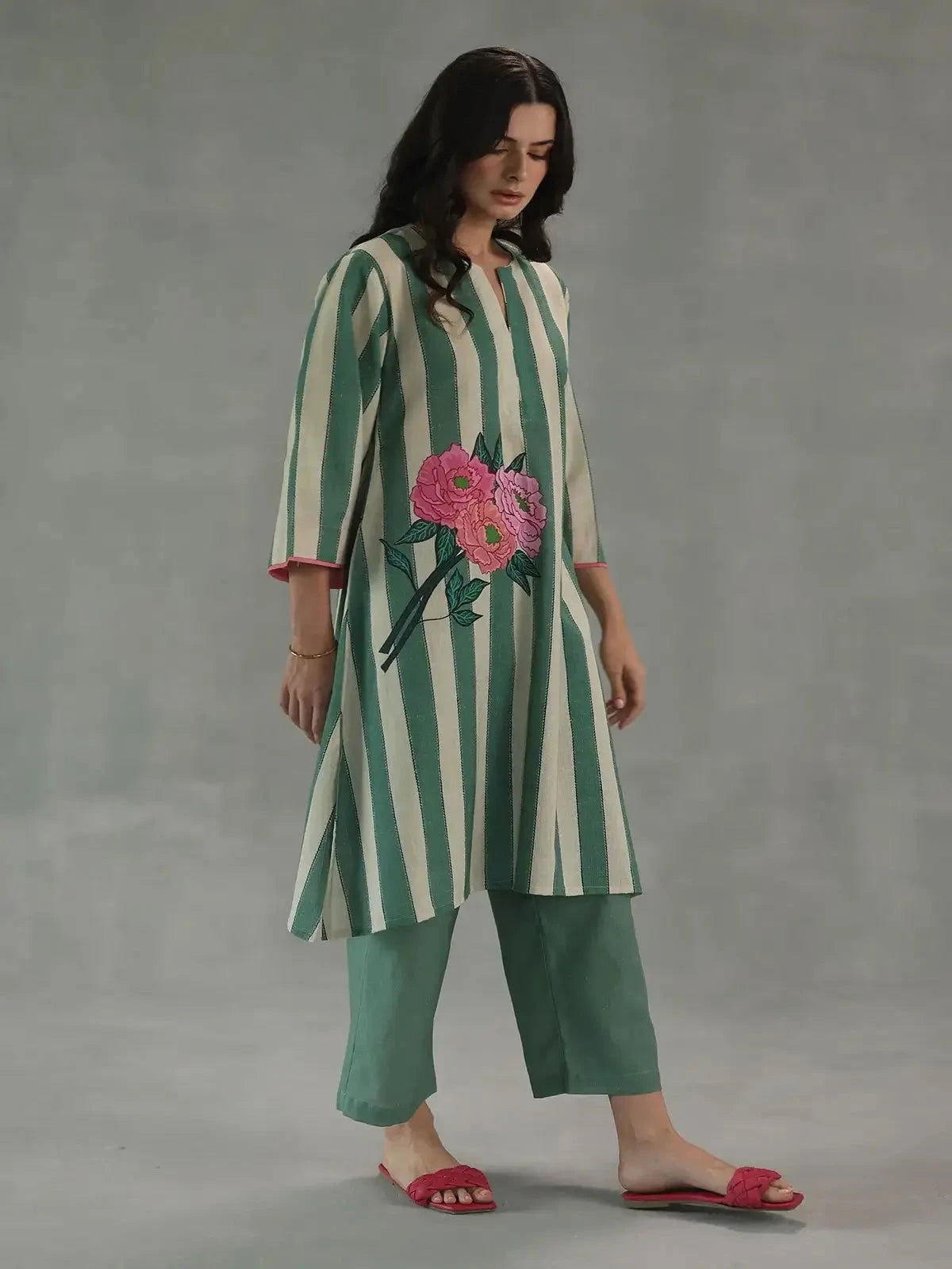 Green Carolina Kurta Set - Pallodstore