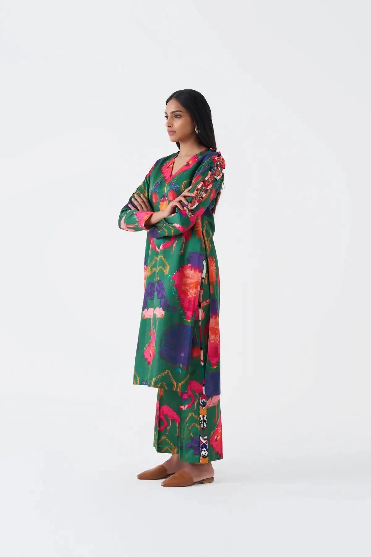 Green Oaxaca Kurta Pant Set - Pallodstore