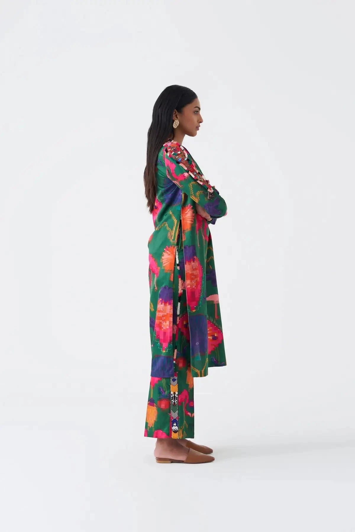 Green Oaxaca Kurta Pant Set - Pallodstore