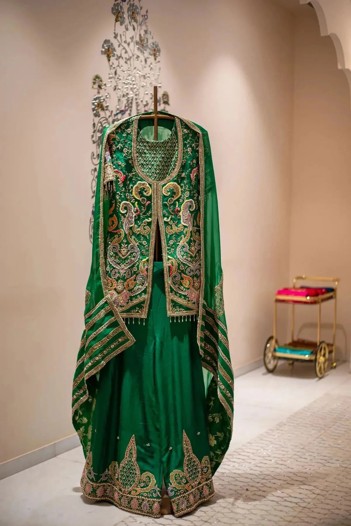 Green Sharara Set - Pallodstore